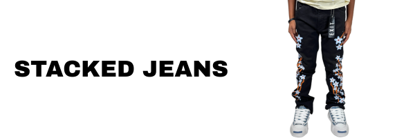 Kids stacked jeans – trendy denim for kids