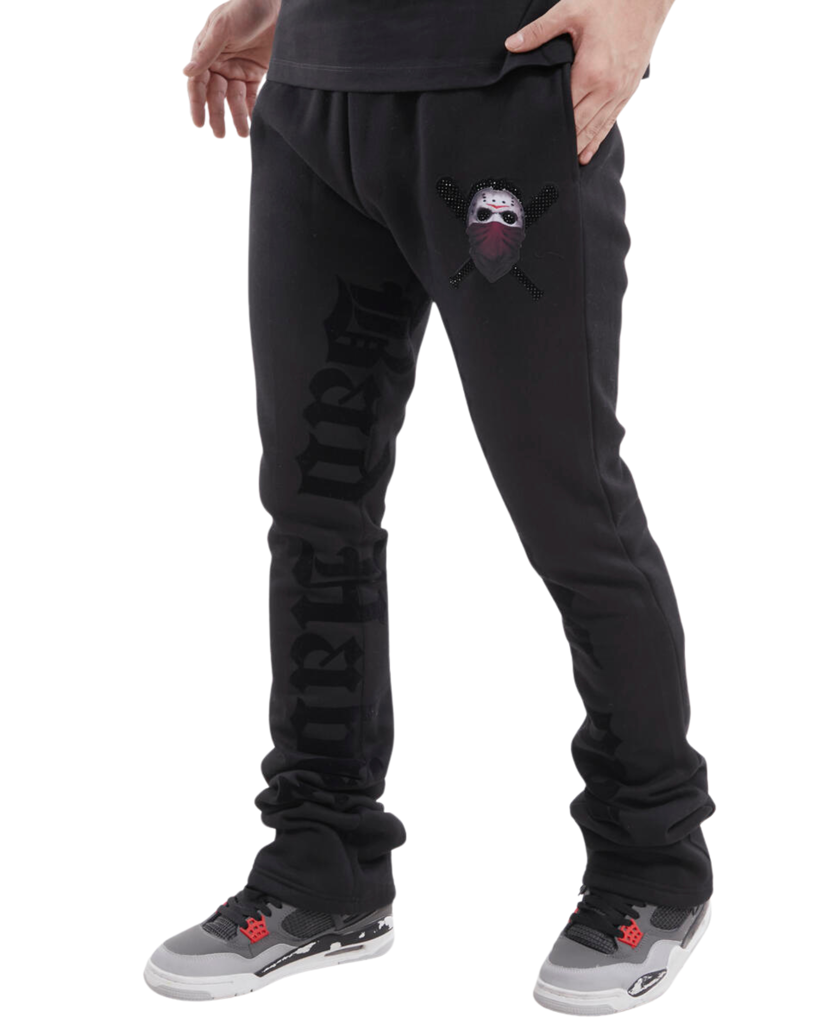 Mens Bad Habits Stacked Sweatpants