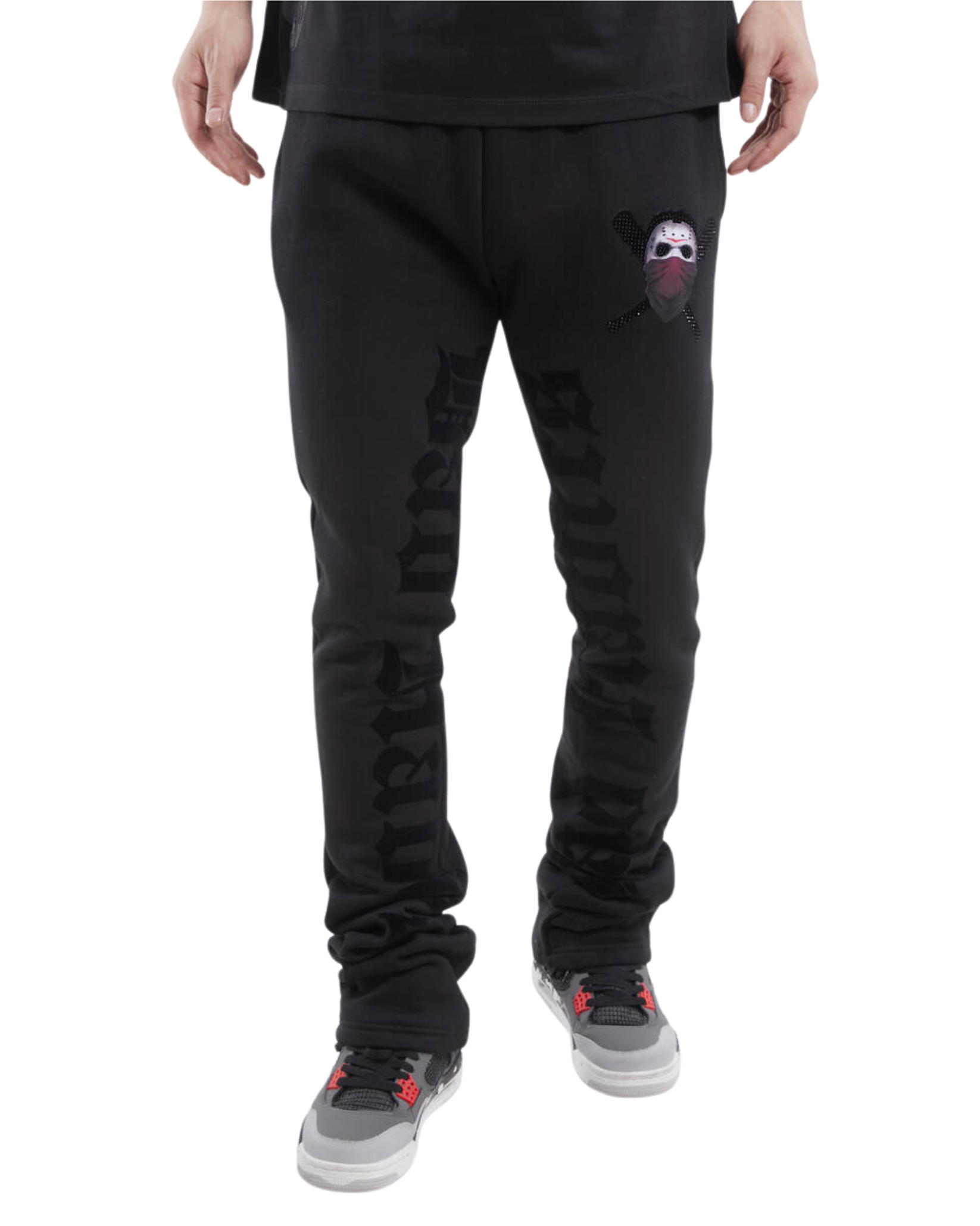 Mens Bad Habits Stacked Sweatpants