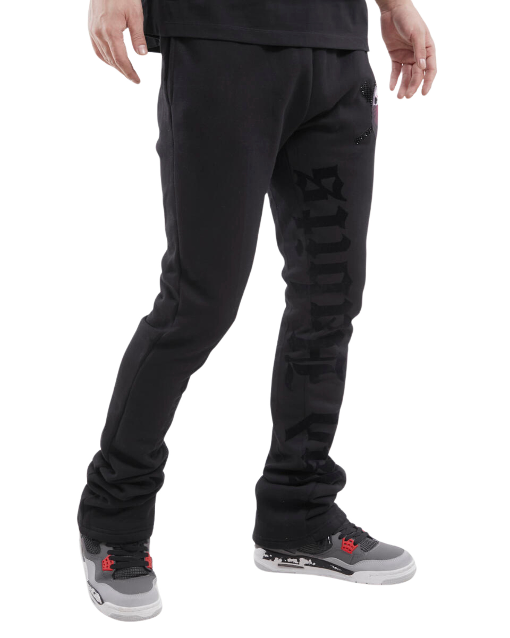 Mens Bad Habits Stacked Sweatpants