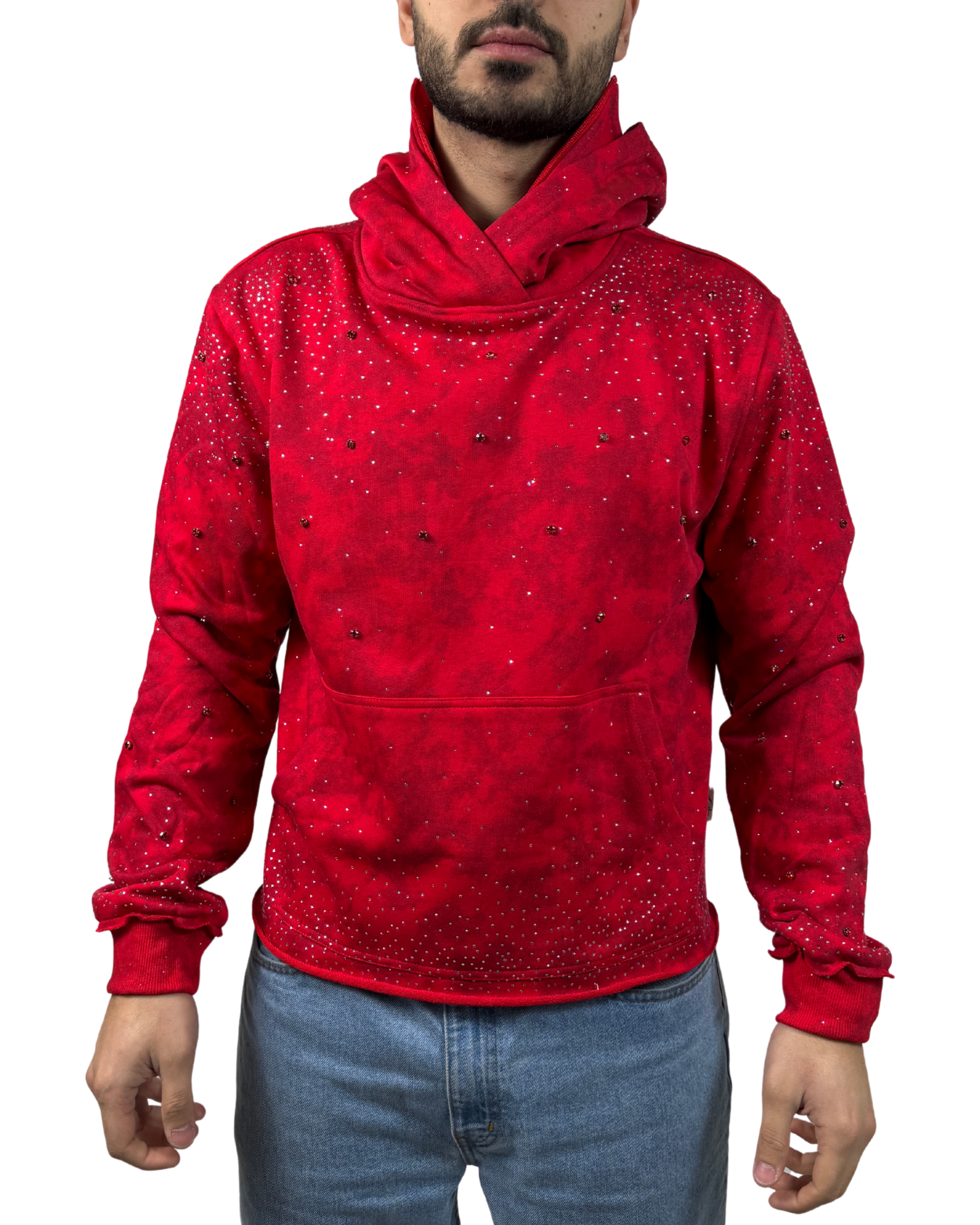 Mens Rhinestone Hoodie 1427