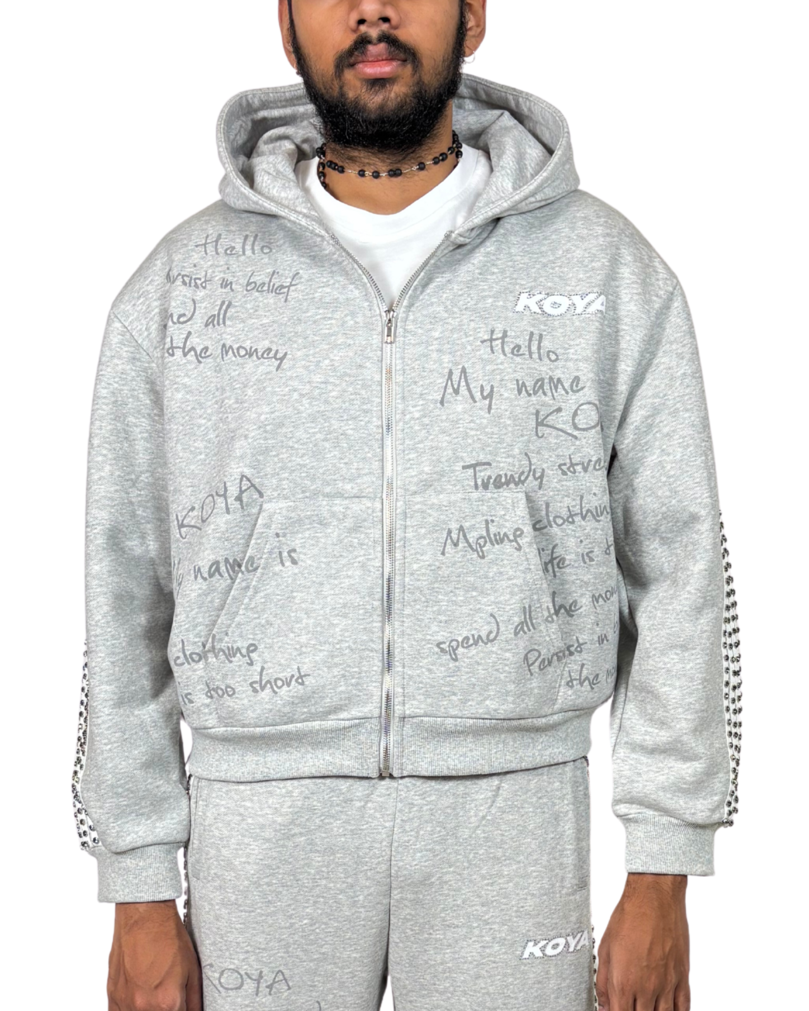 Mens Rhinestone Hoodie KSRS01
