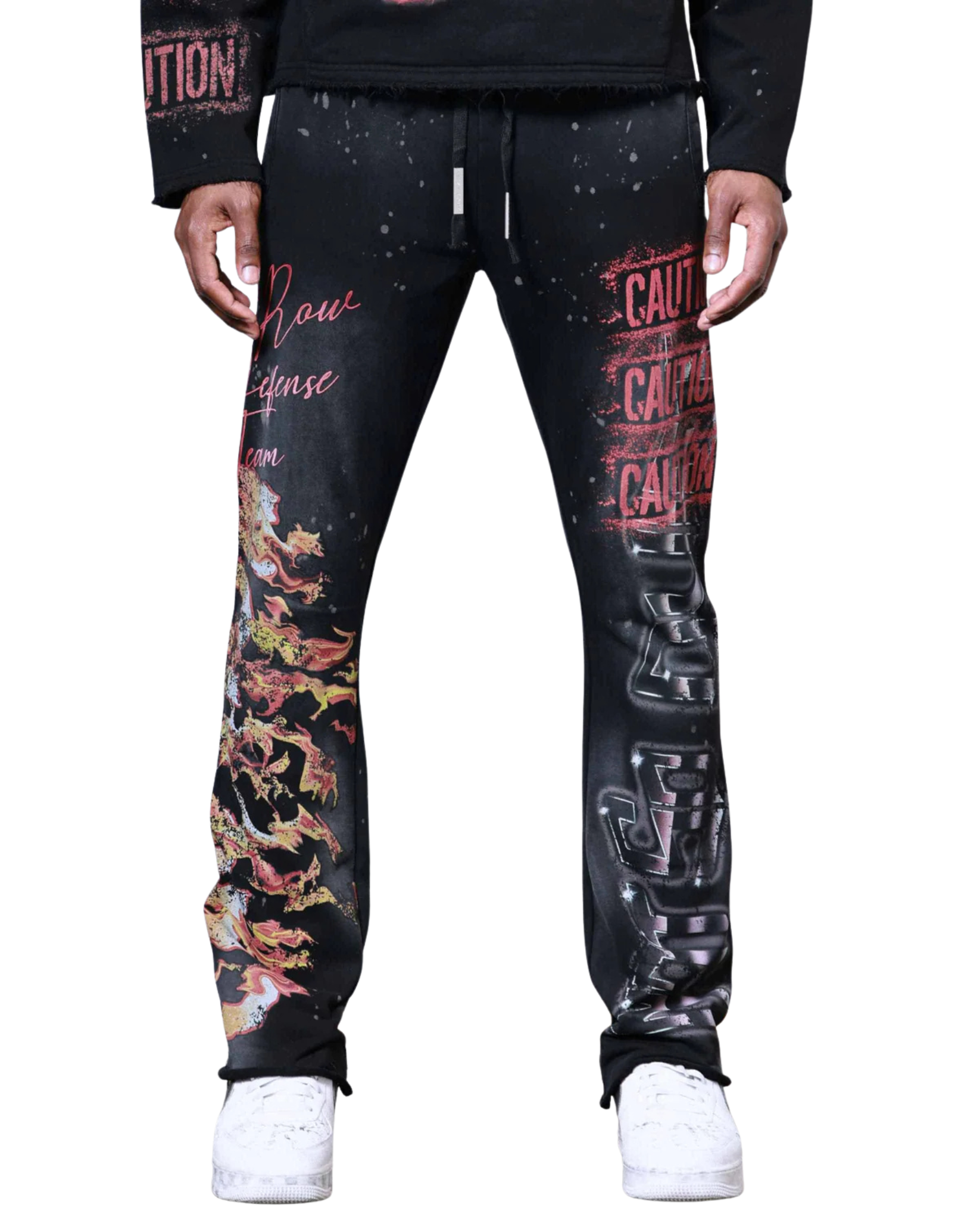 Caution Not So Quiet Stacked Sweatpant