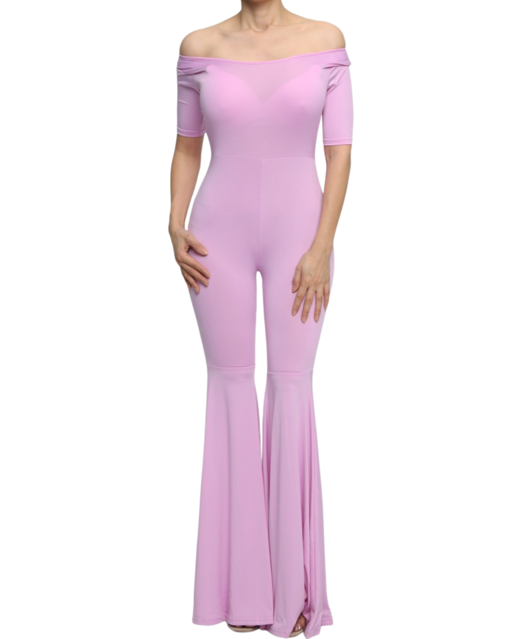 Plain Bell Bottom Jumpsuit