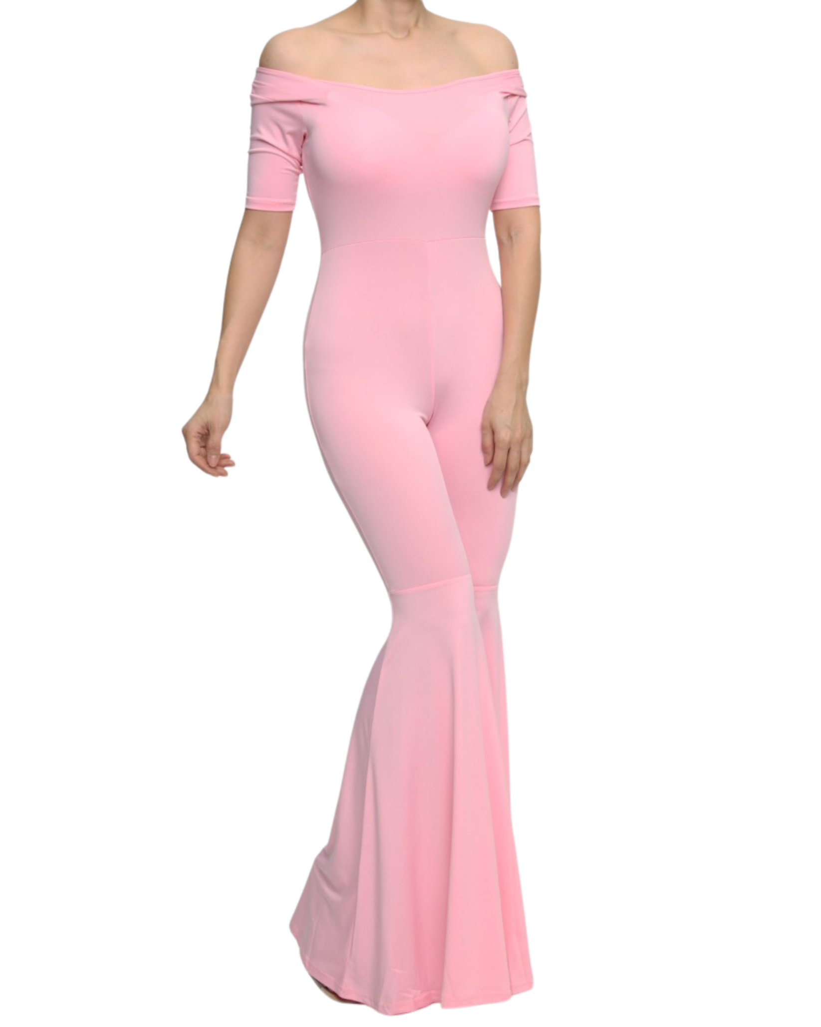 Plain Bell Bottom Jumpsuit