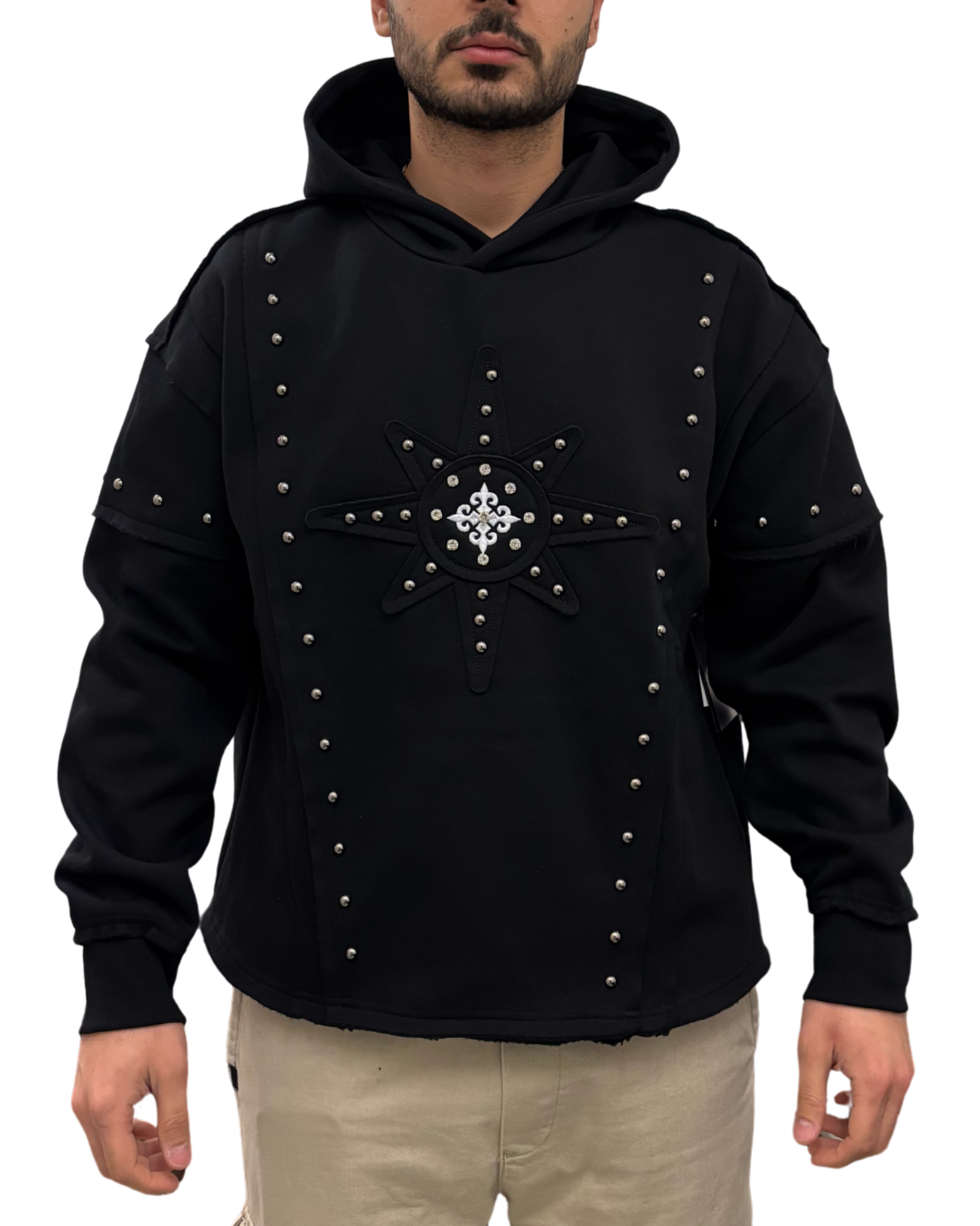 Mens Rhinestones Hoodie KF2593