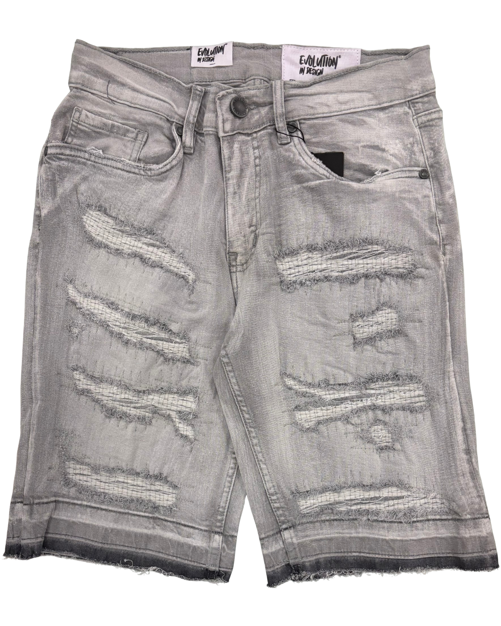 Mens Ripped Relaxed Denim Shorts