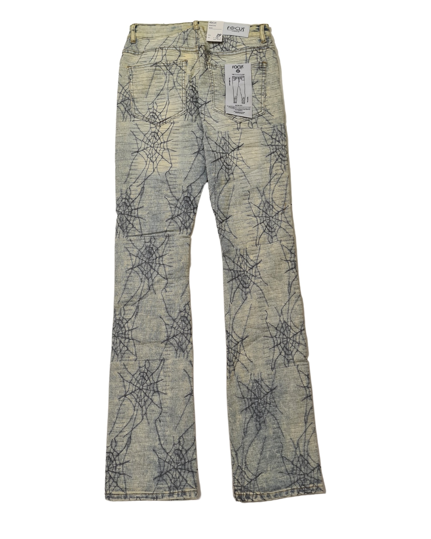 Spider Web Stacked Slim Fit Jean 3508