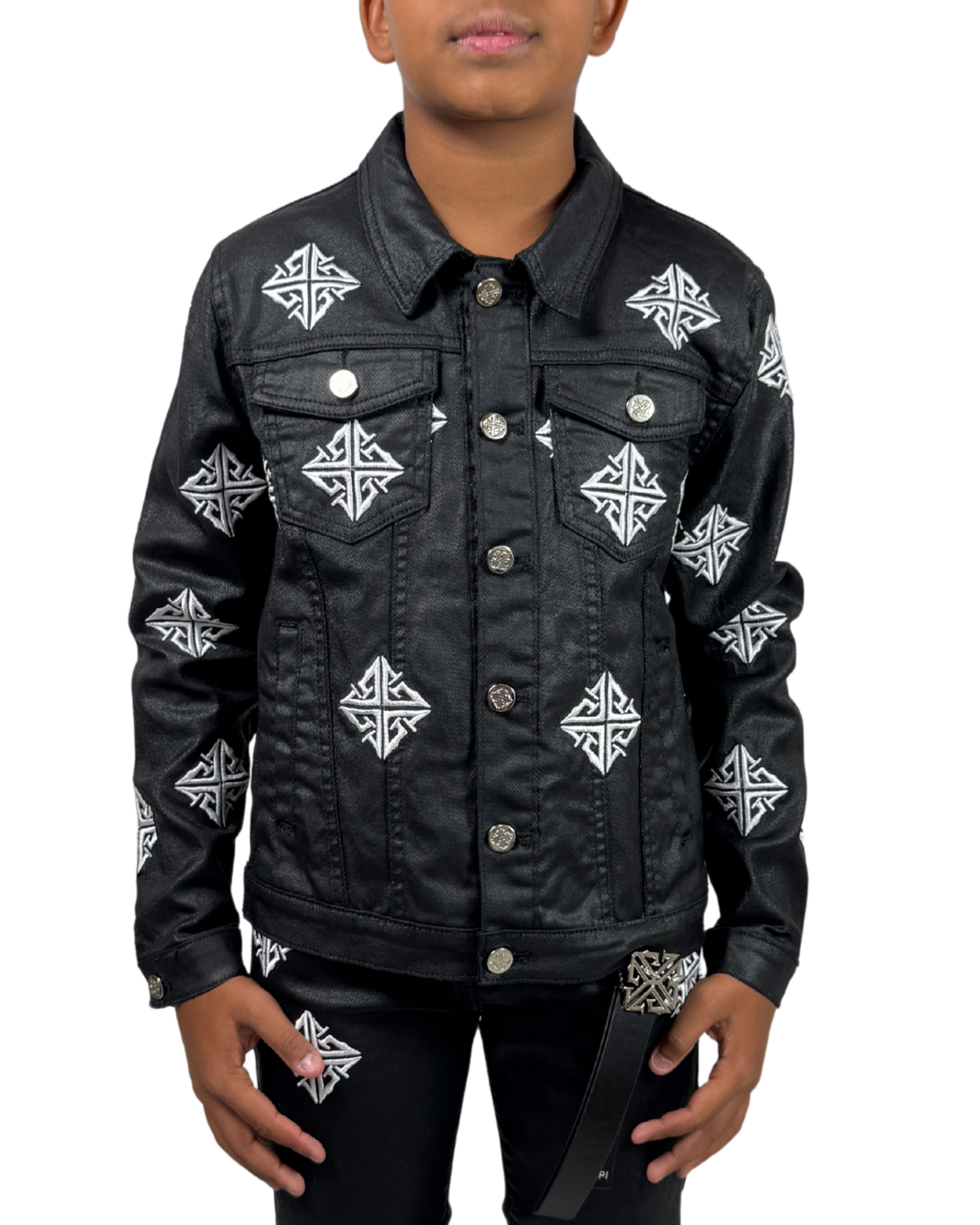 Kids Obsidian Waxed Premium Denim Jacket
