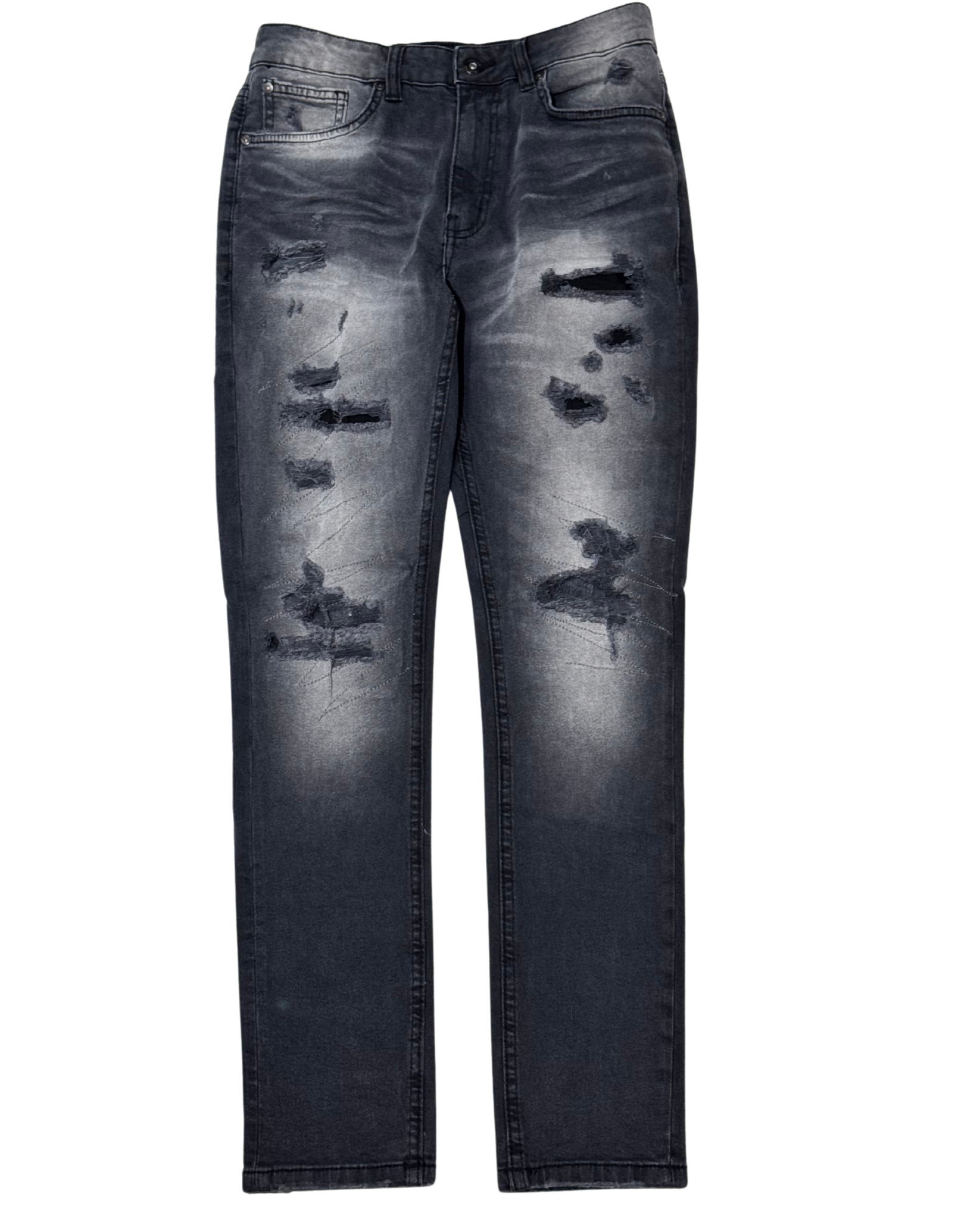 Ripped and Repaired Skinny Jean 80382