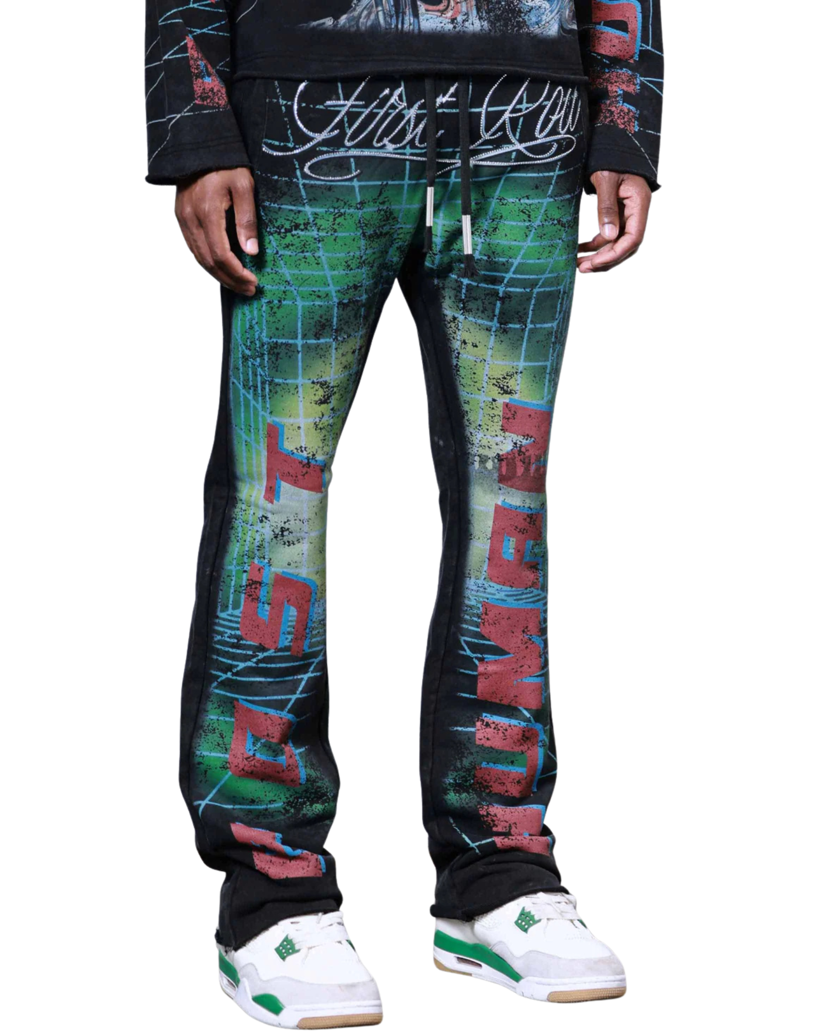 Post Human Matrix Stacked Sweatpant