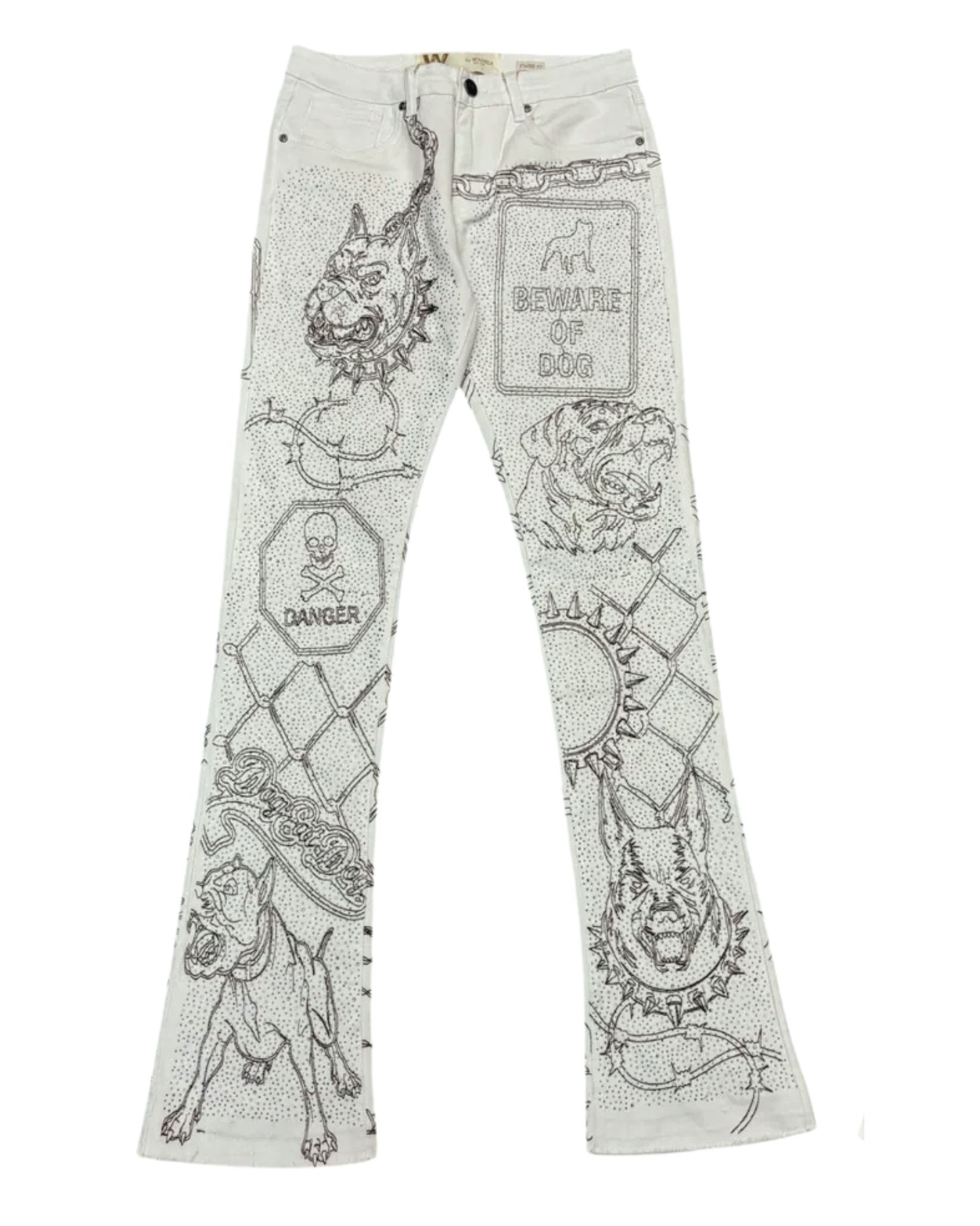 Bull Dog Rhinestone Jean M8537D