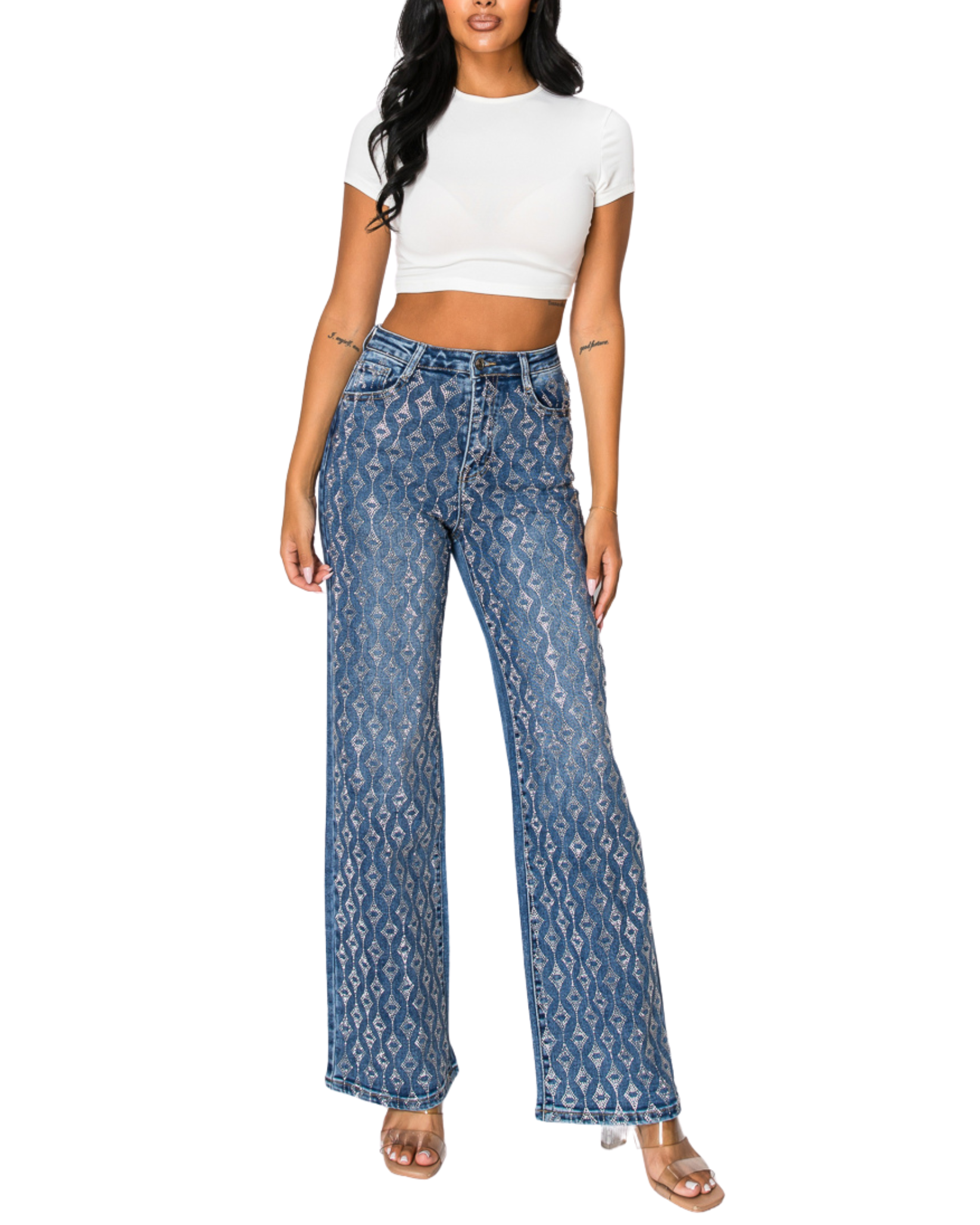 Embellished Straight Leg Jean 262