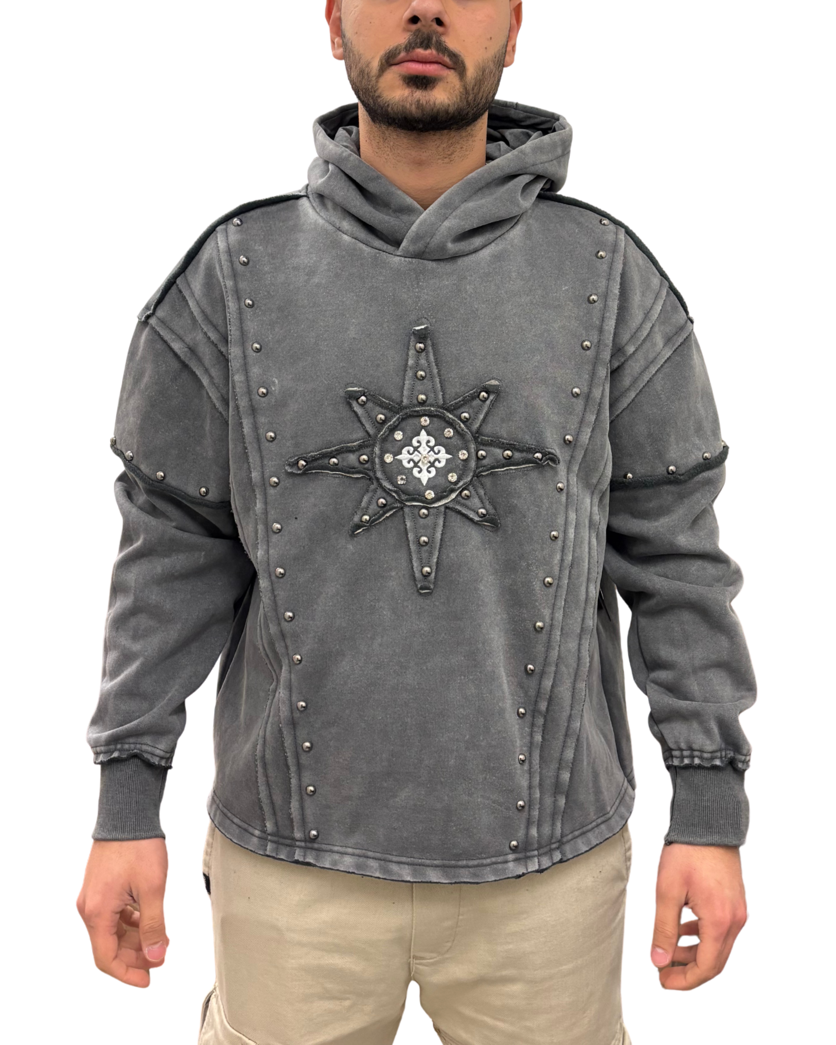 Rhinestones Hoodie KF2593