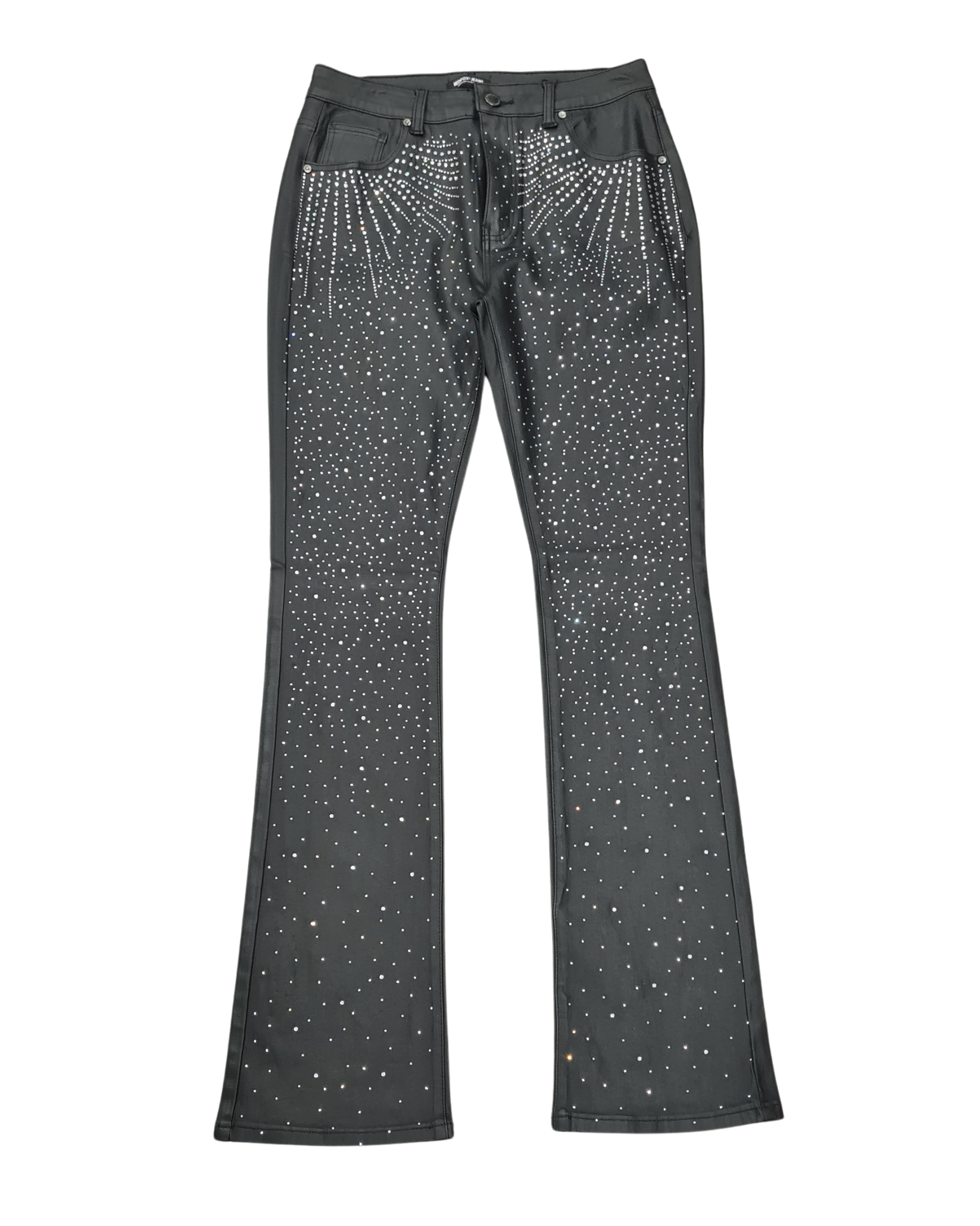 Rhinestone High Waist Jean