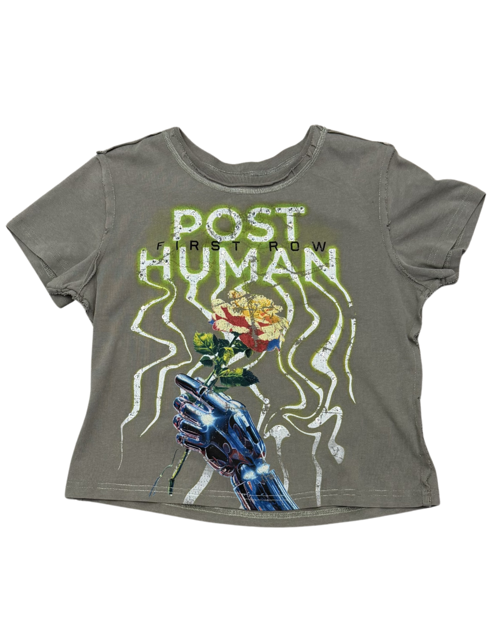 Womens Robot Flower Shirt