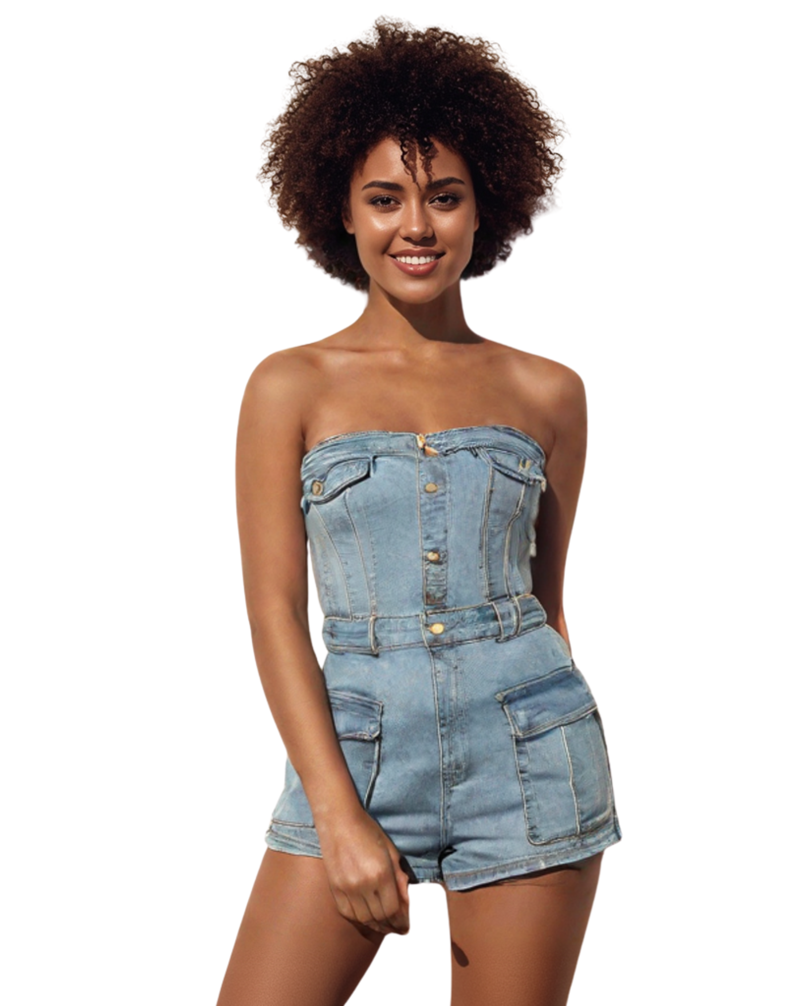 Twill Shot Denim Onepiece