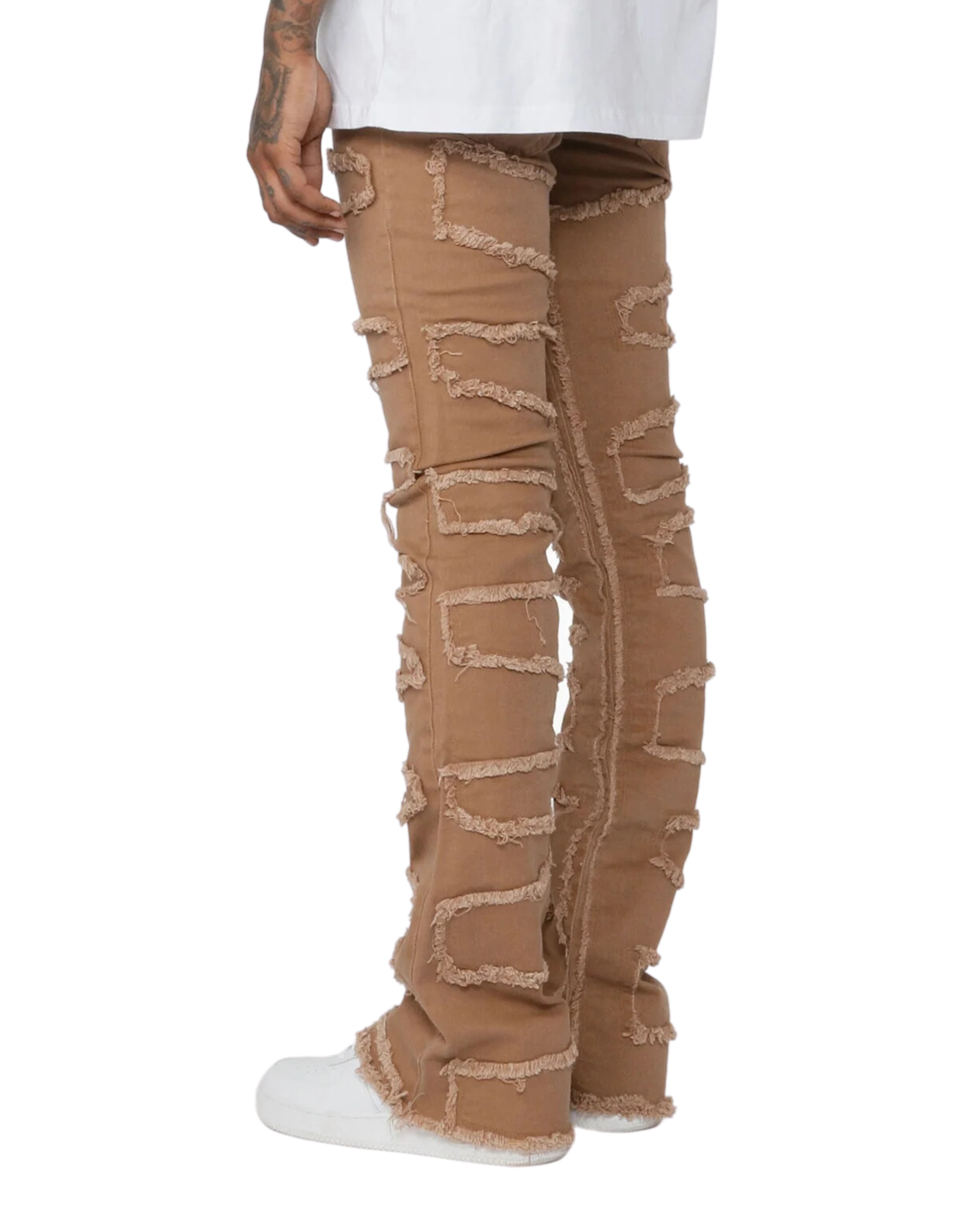 Shaked Flare Stacked Jeans