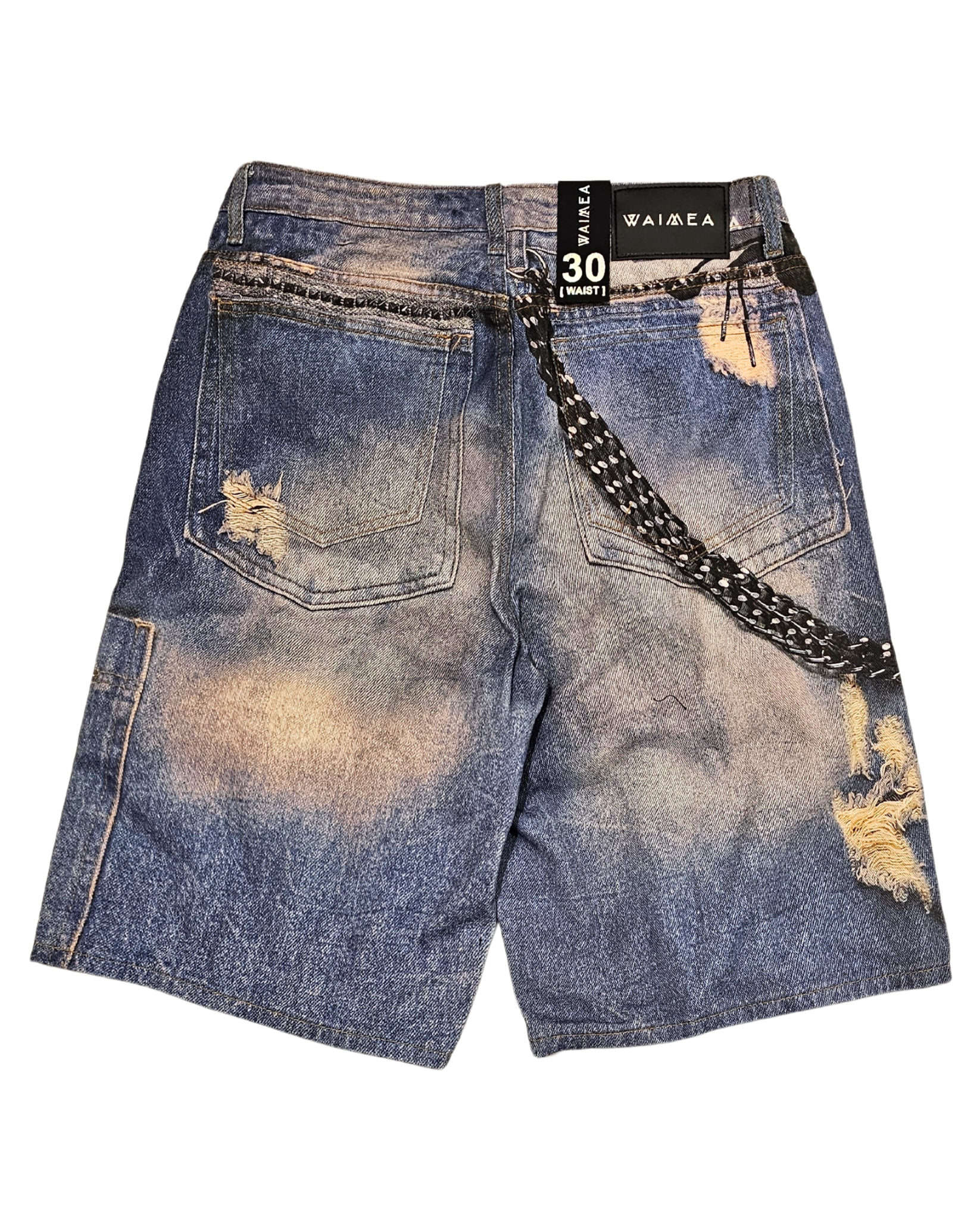 Distressed Raw Denim Short