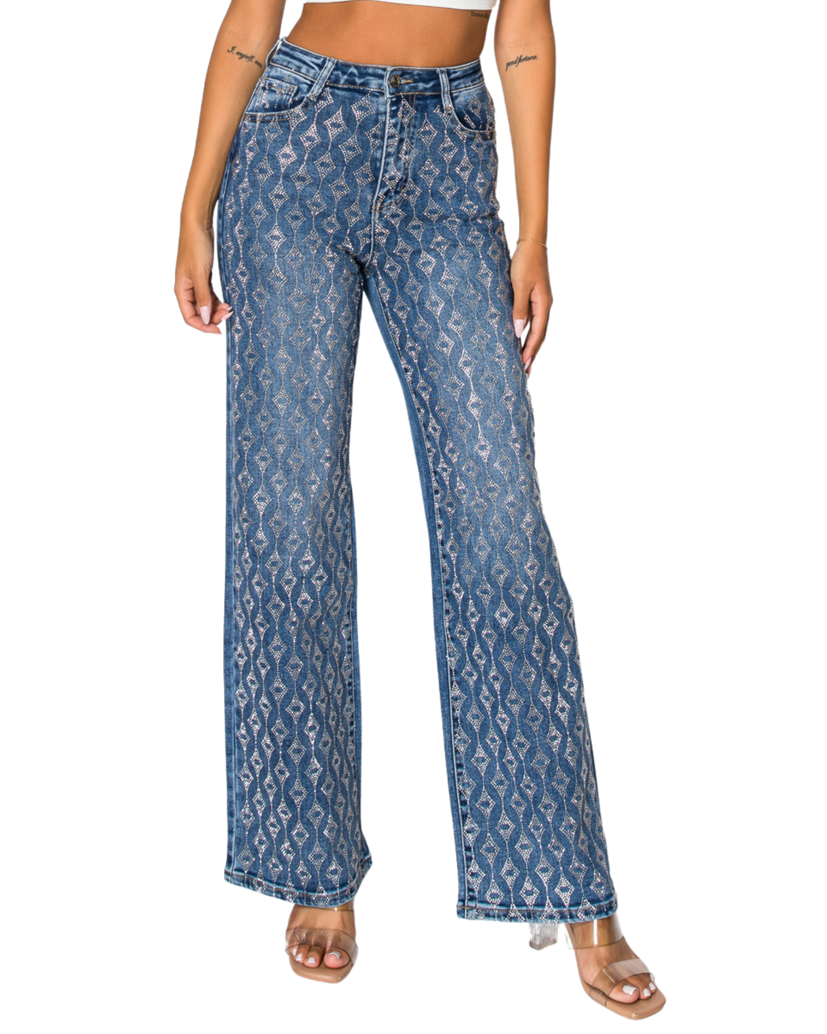 Embellished Straight Leg Jean 262