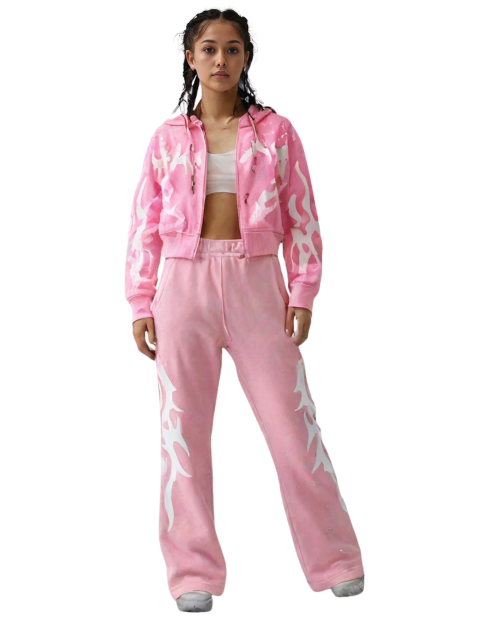 Hallo Flame Zipper Hoodie