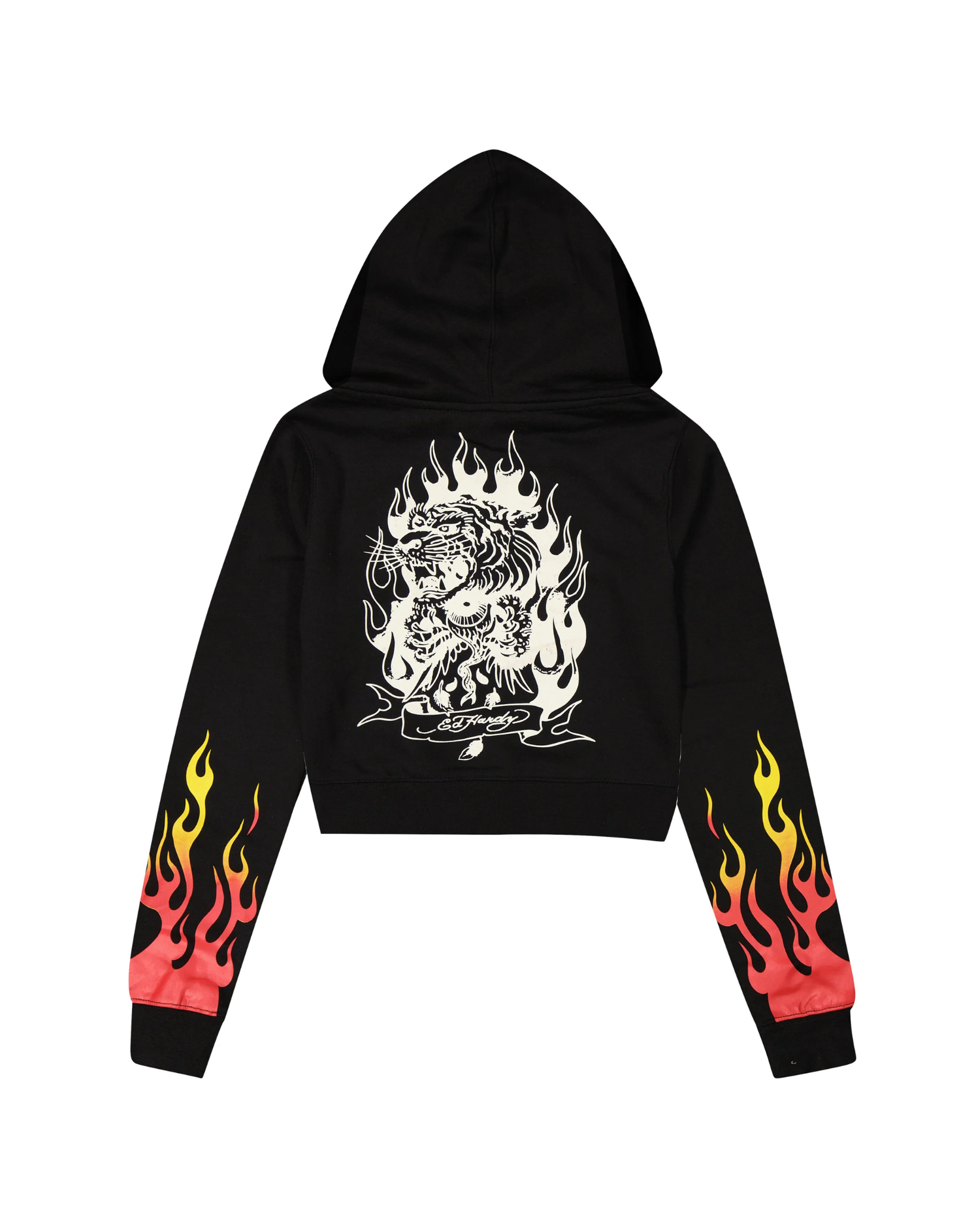 Tiger Flame Zip Front Hoodie