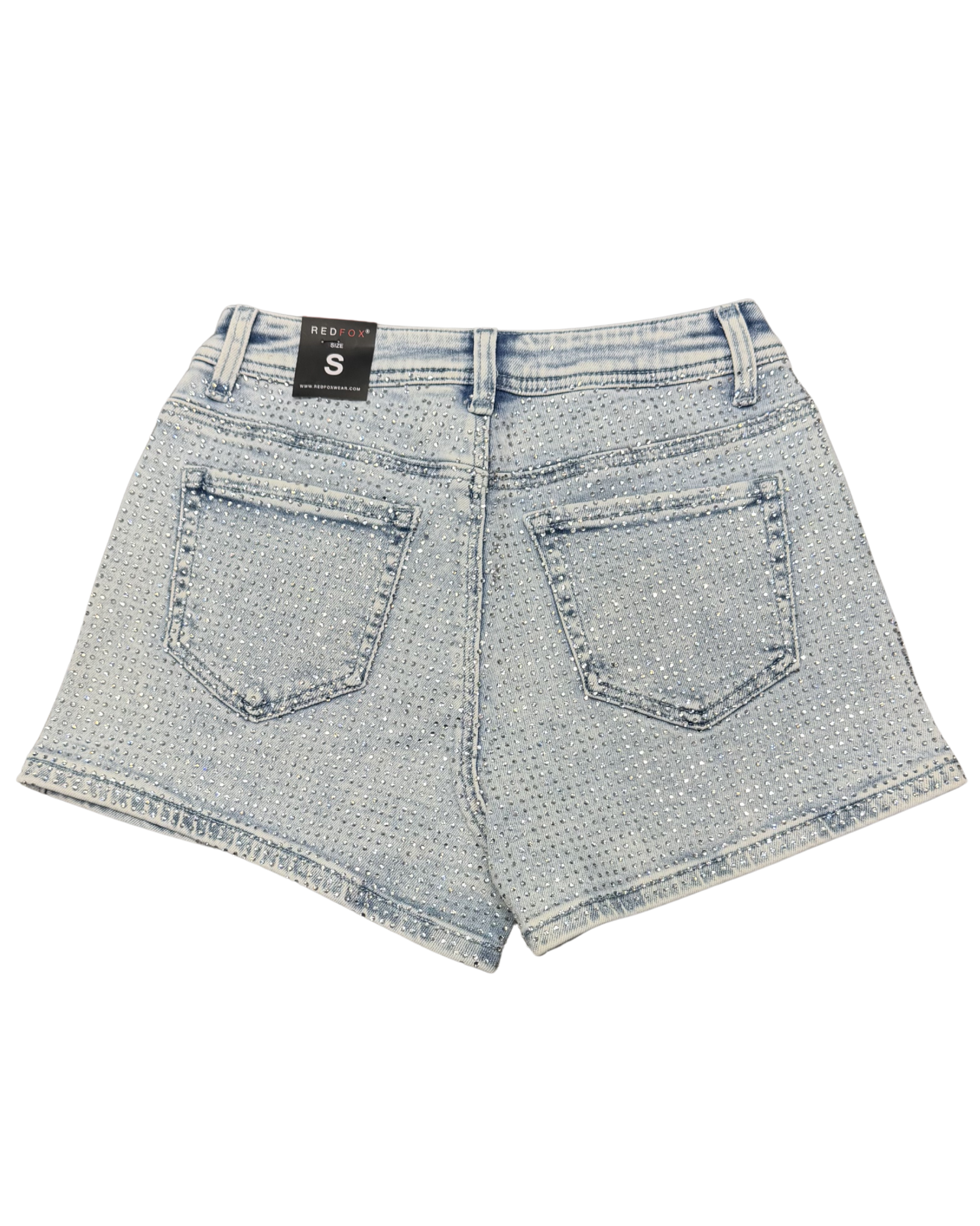 Womens Rhinestone Denim Short