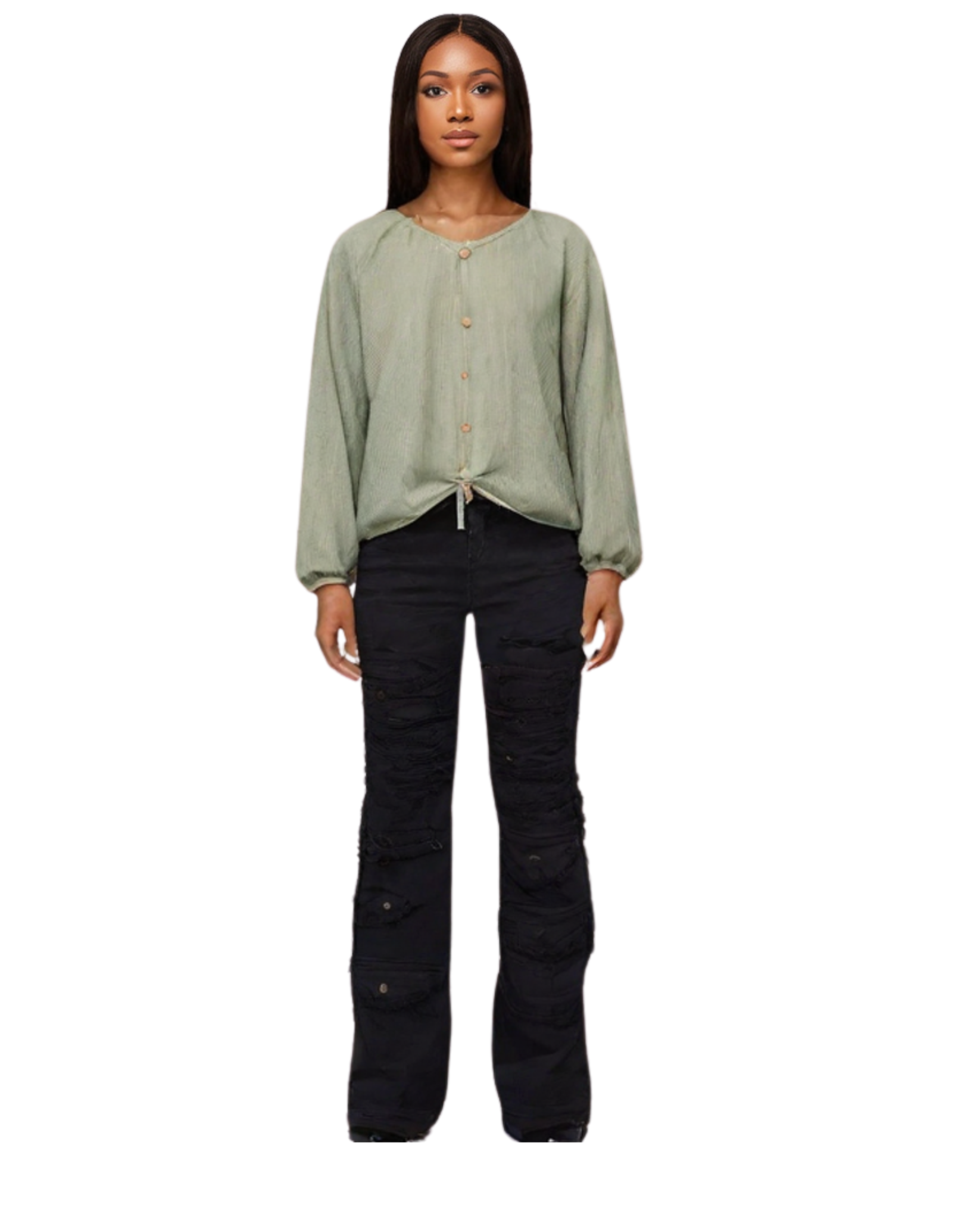 Fray Edge Cargo Stack Jean 513026