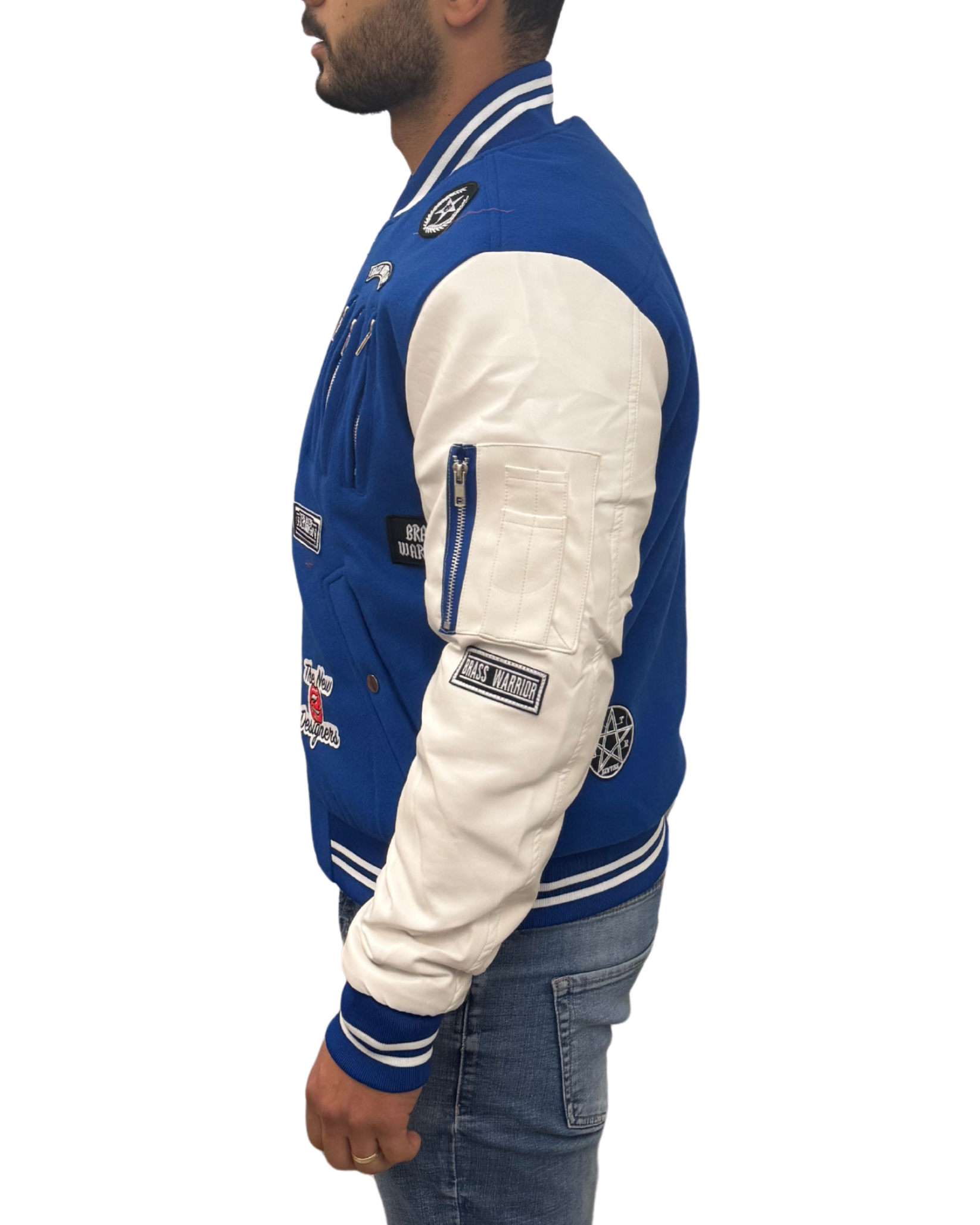 Mens Brass Rocker Rap Jacket