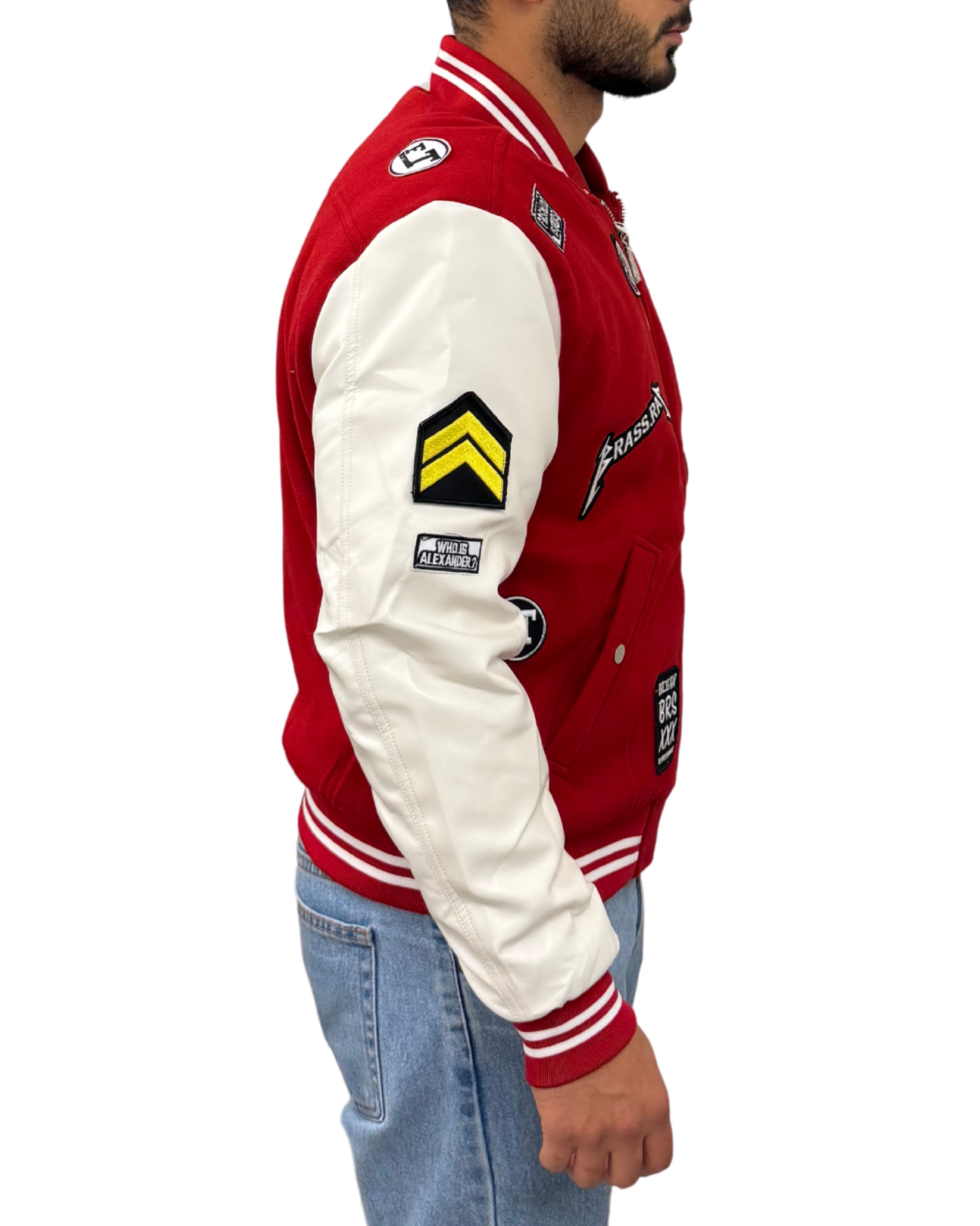 Mens Brass Rocker Rap Jacket