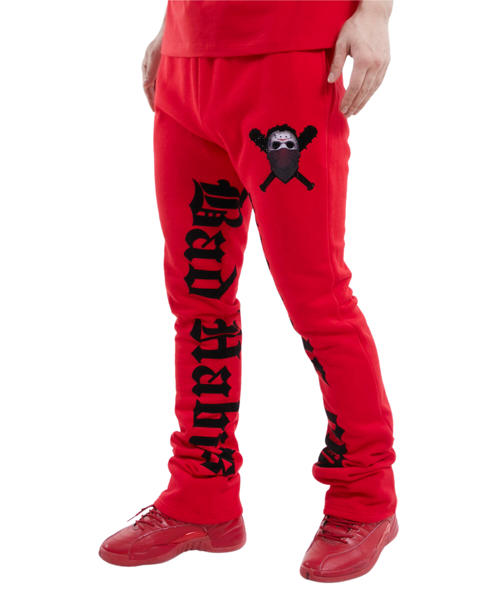 Mens Bad Habits Stacked Sweatpants