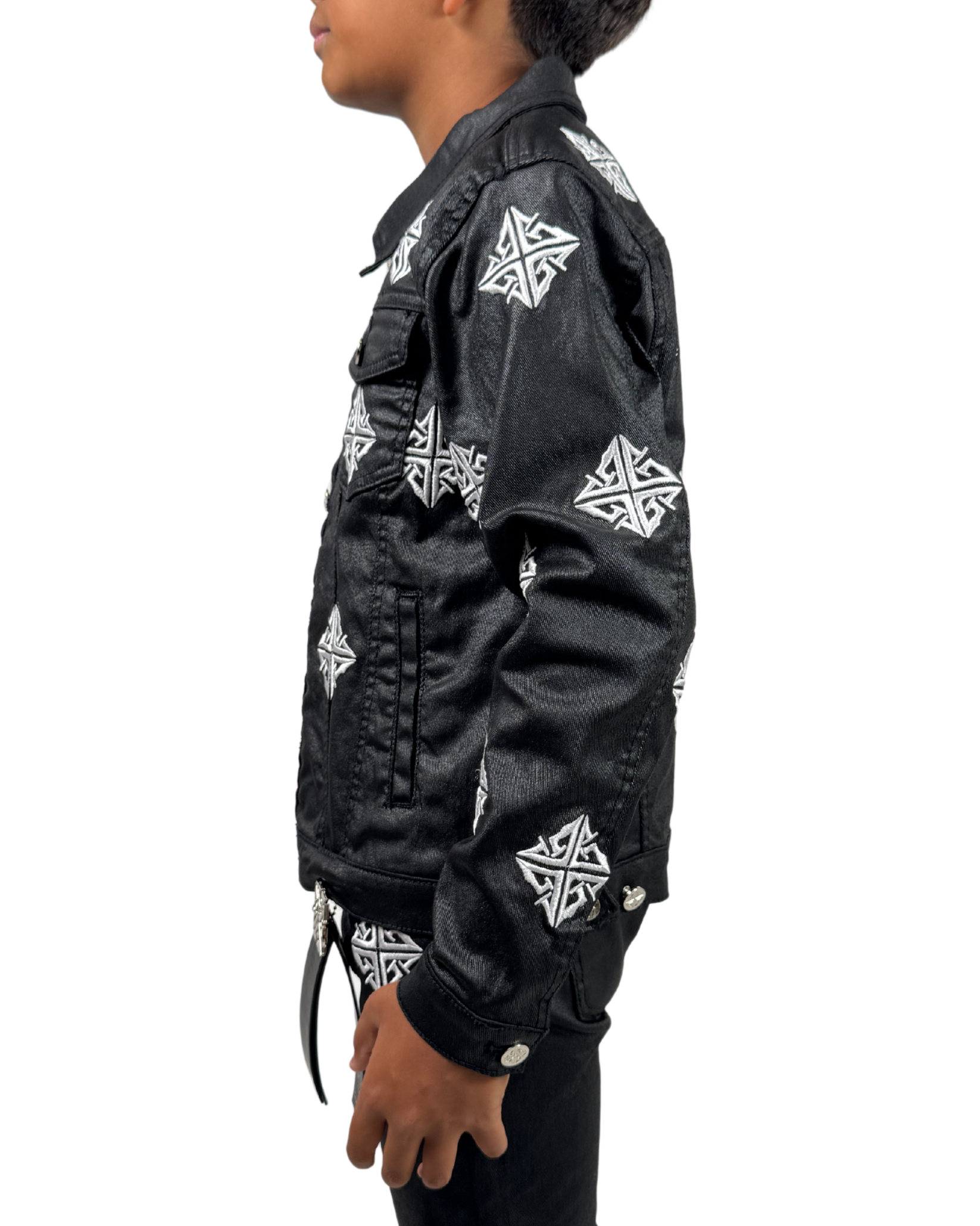 Kids Obsidian Waxed Premium Denim Jacket