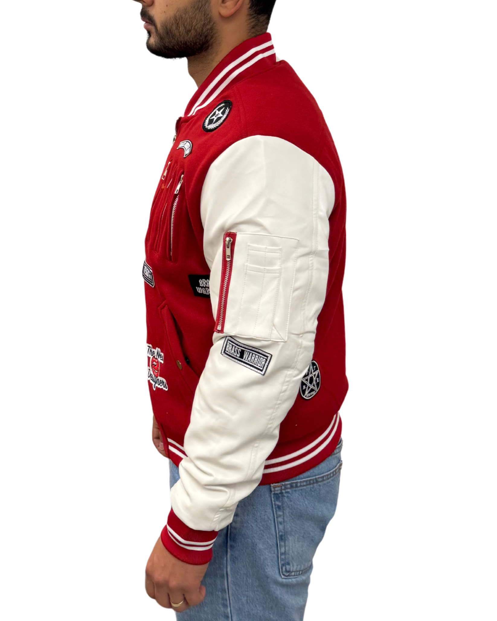 Mens Brass Rocker Rap Jacket
