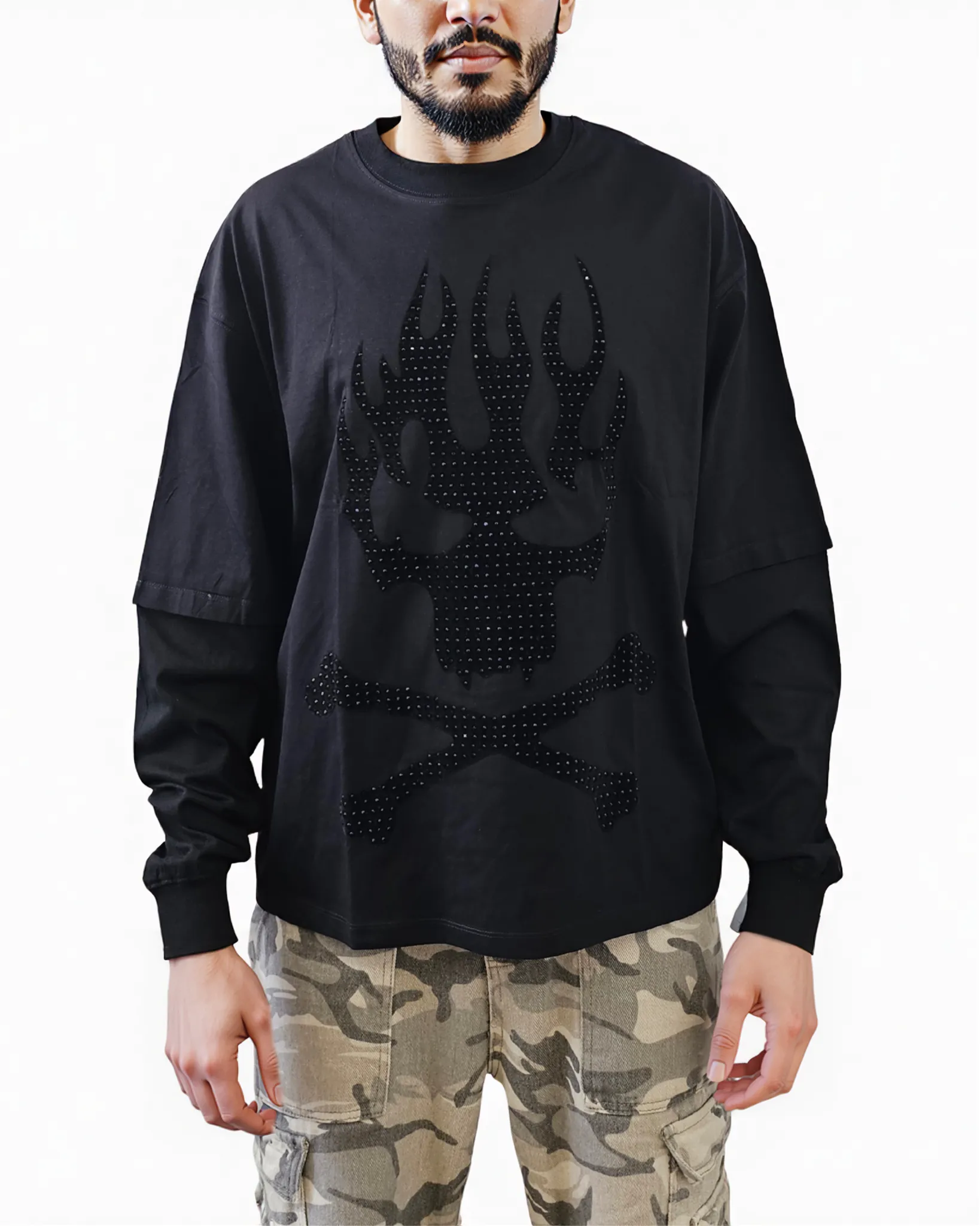 Fire Danger Emoji Full sleeve Shirt