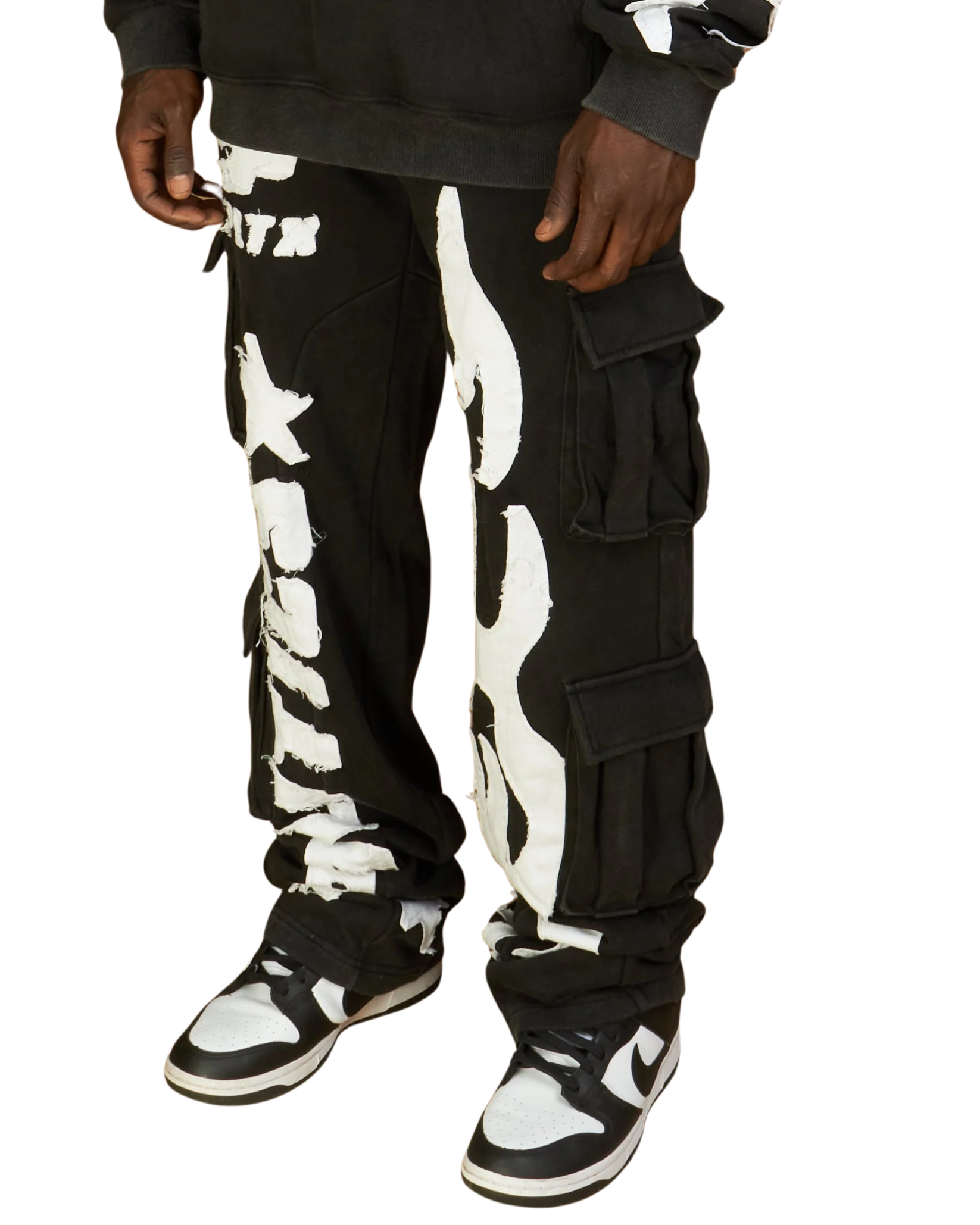 Mens OZ Flames Style Cargo Sweatpant