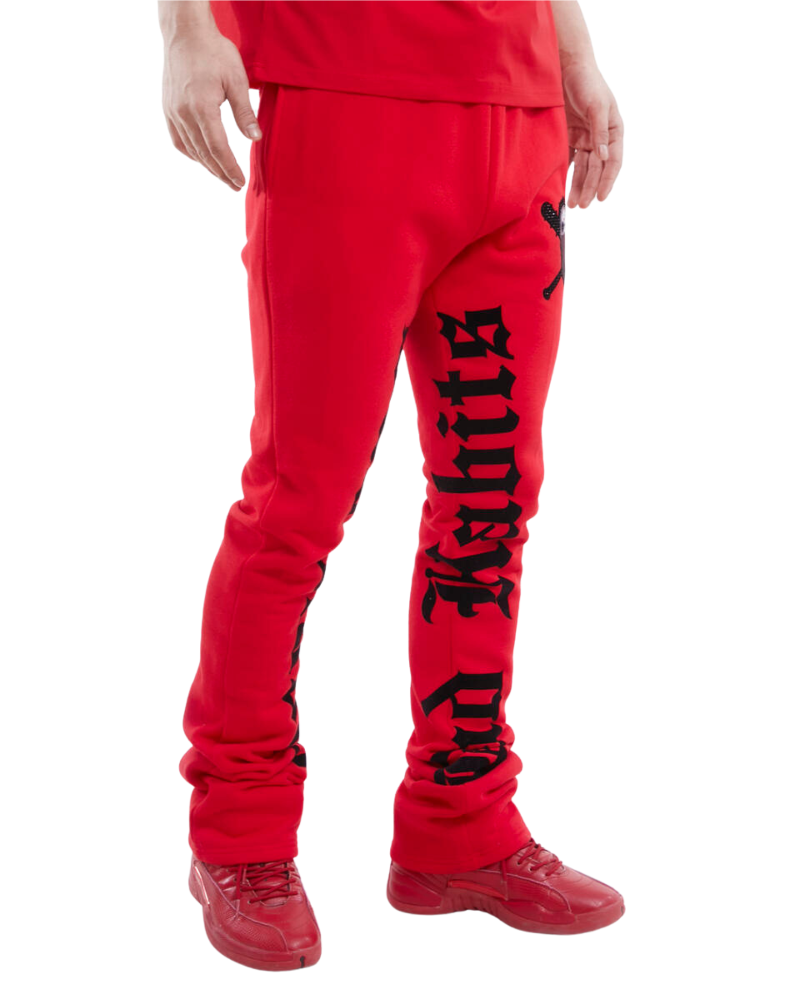 Mens Bad Habits Stacked Sweatpants