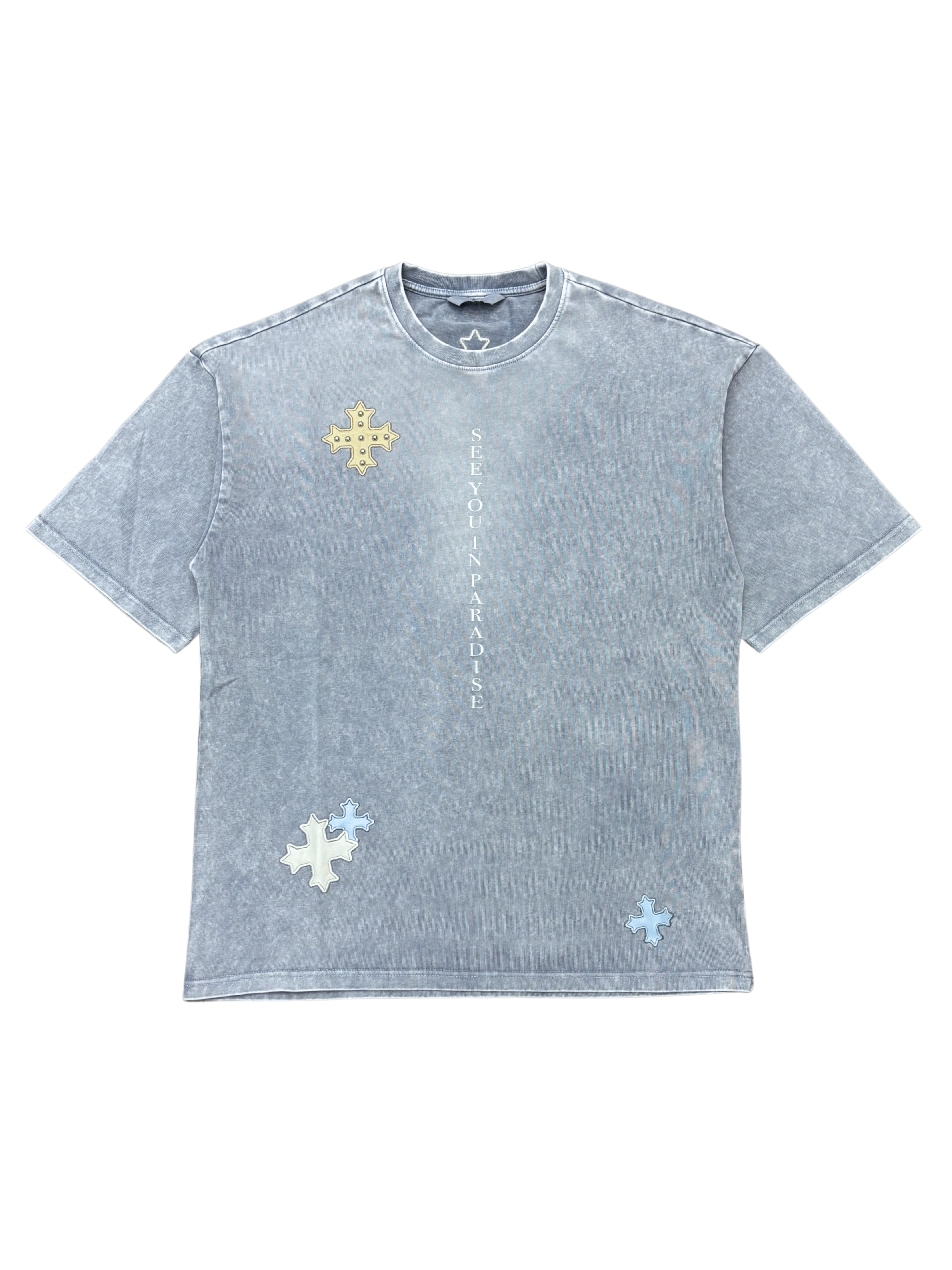 Mens Chrome Hearts Studded Patch Shirt