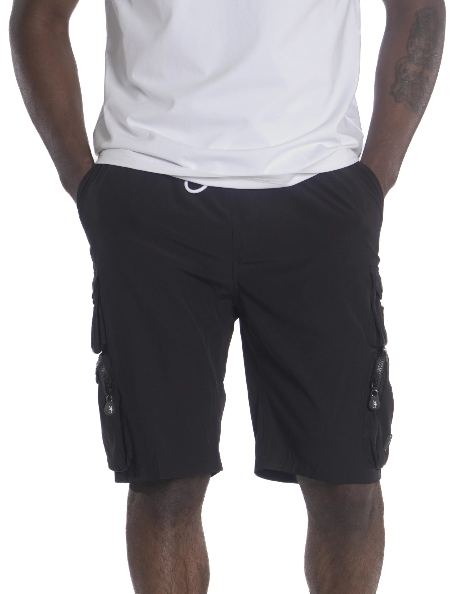 Nylon Spandex Cargo Shorts