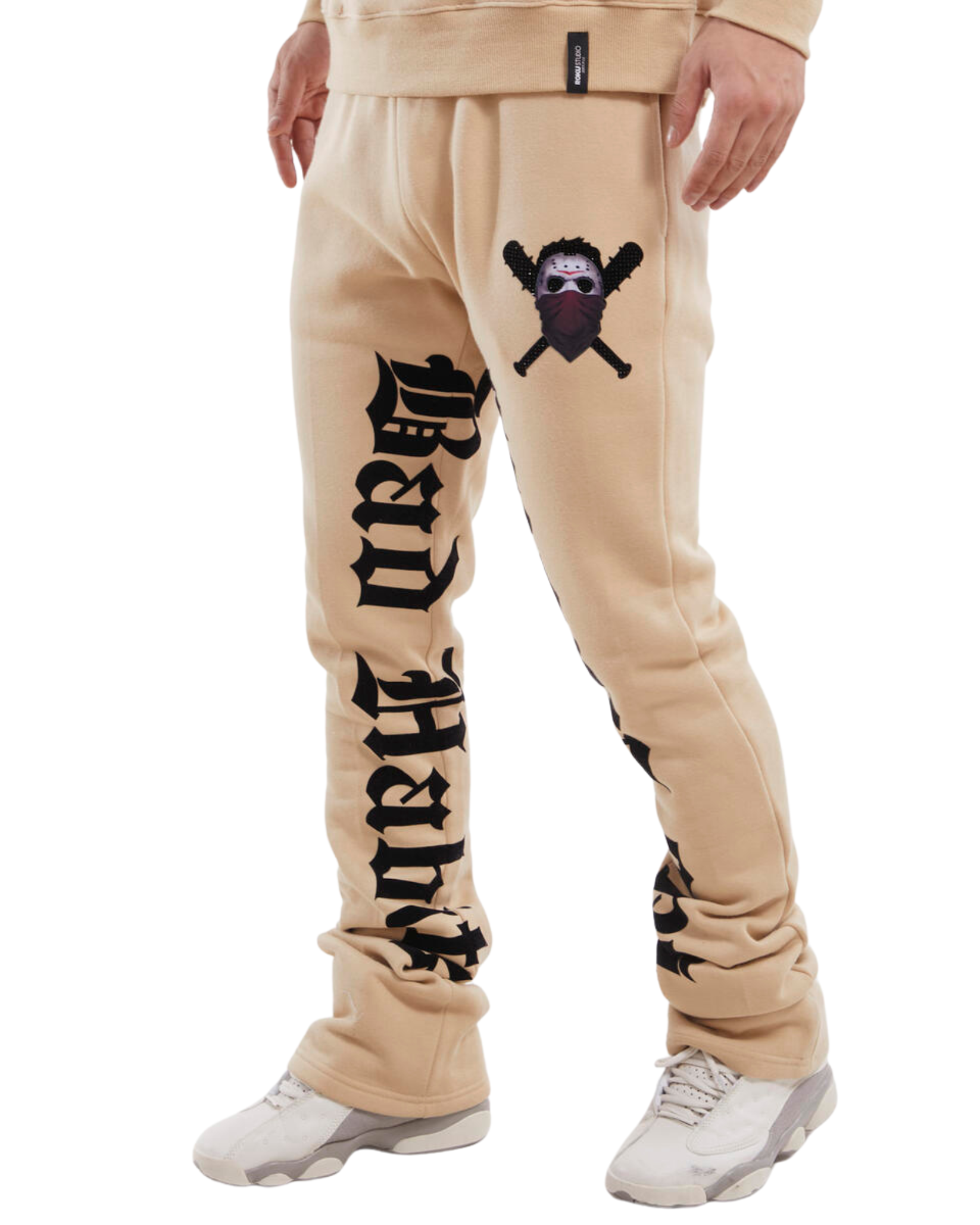 Mens Bad Habits Stacked Sweatpants