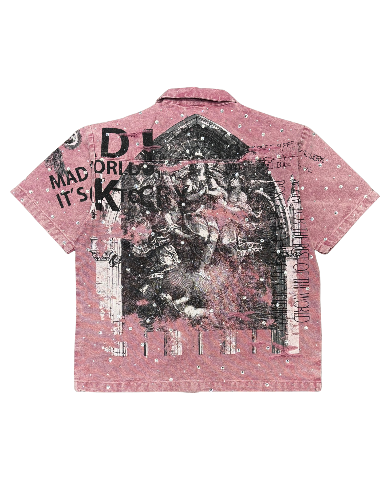 Mens Mad World Zip Front Shirt