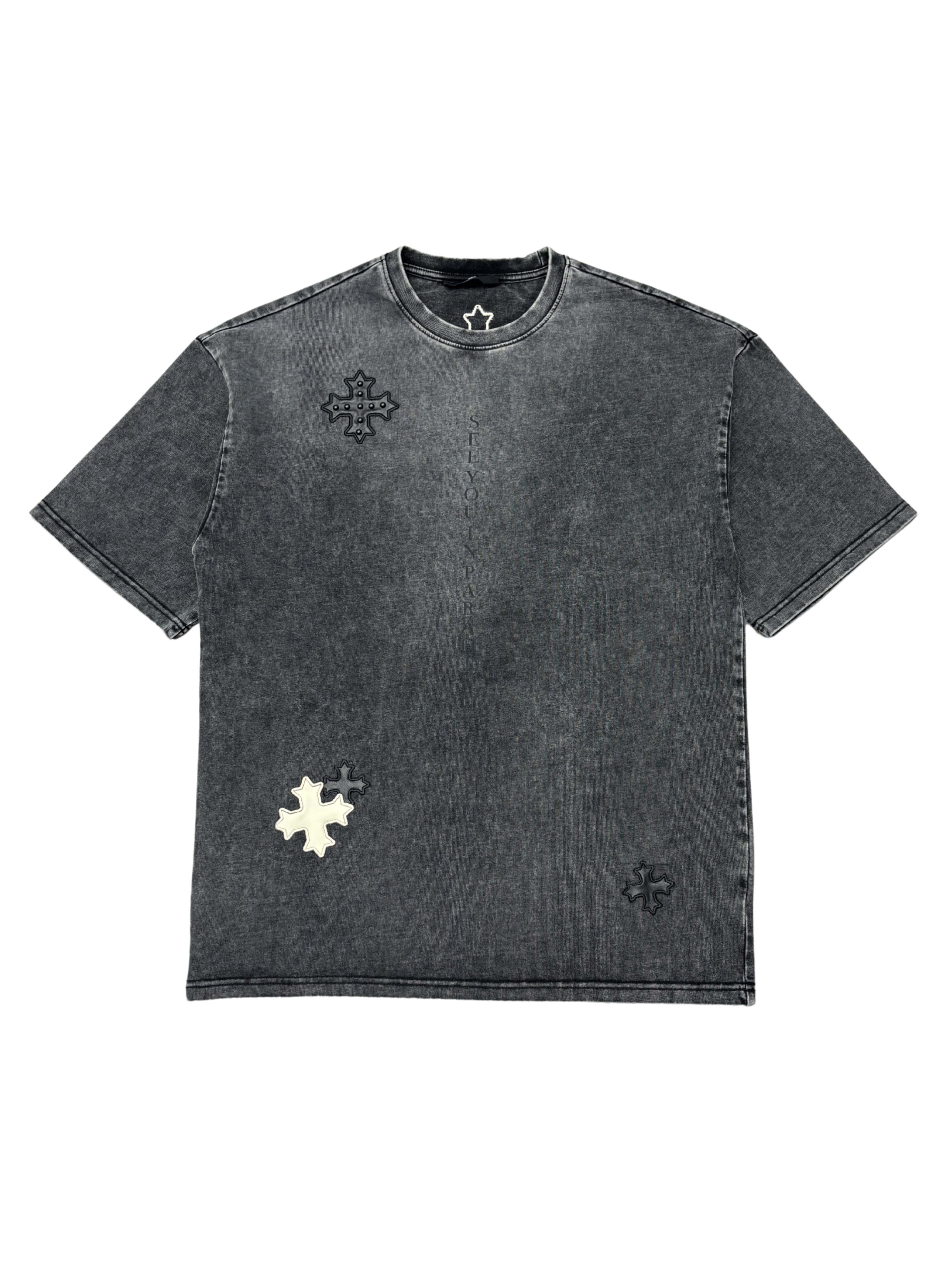 Mens Chrome Hearts Studded Patch Shirt