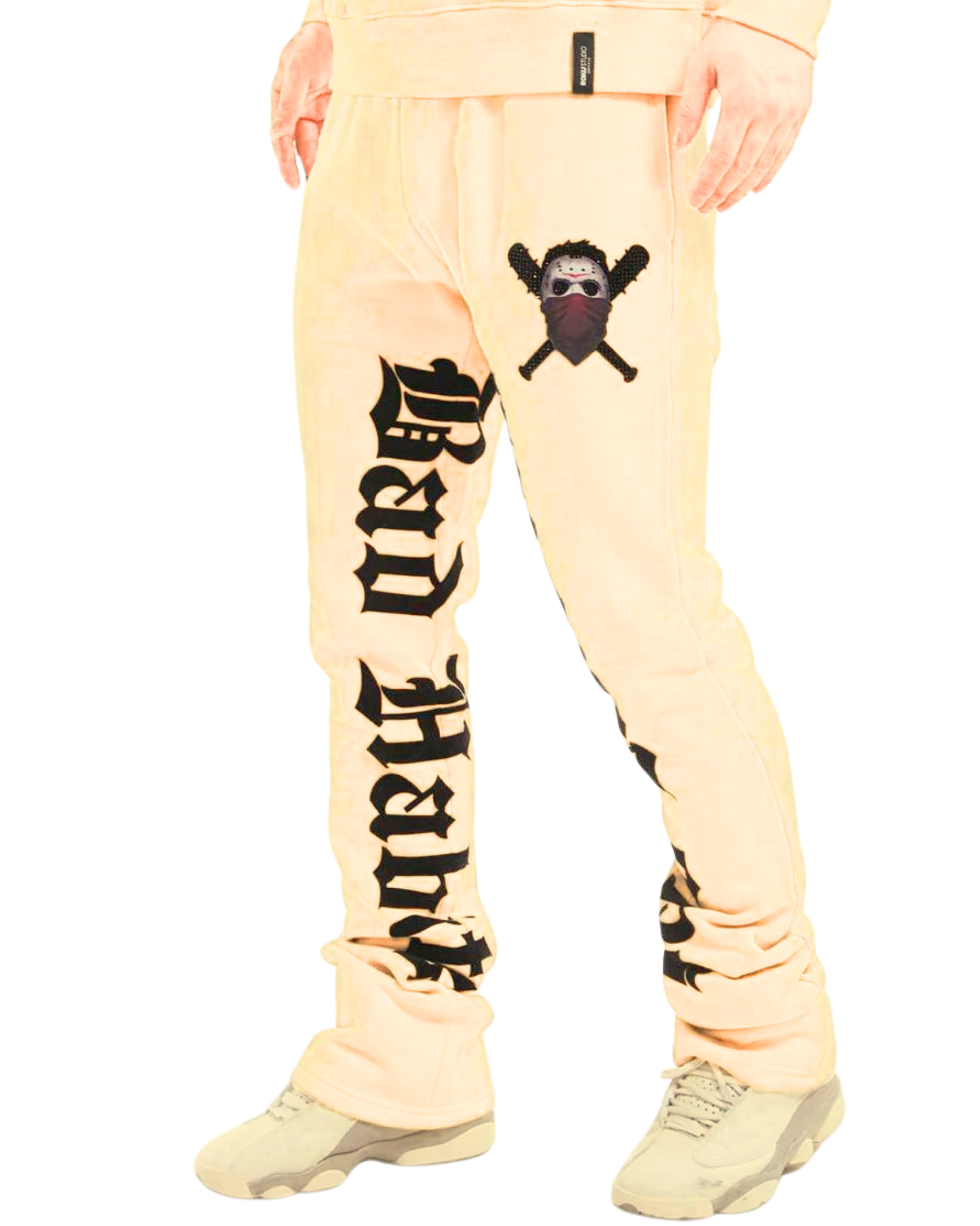Mens Bad Habits Stacked Sweatpants