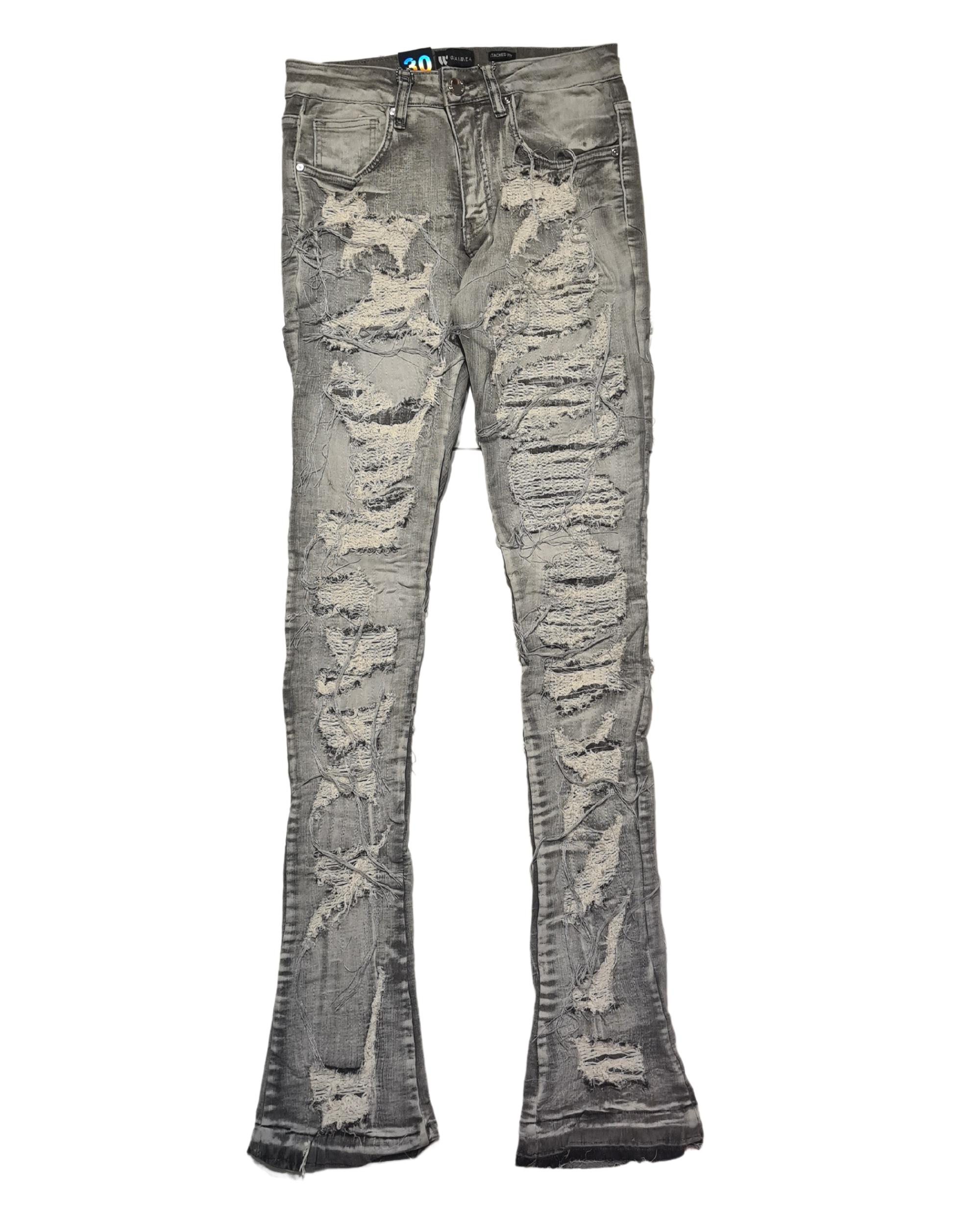 Frayed Stacked Jeans 5826