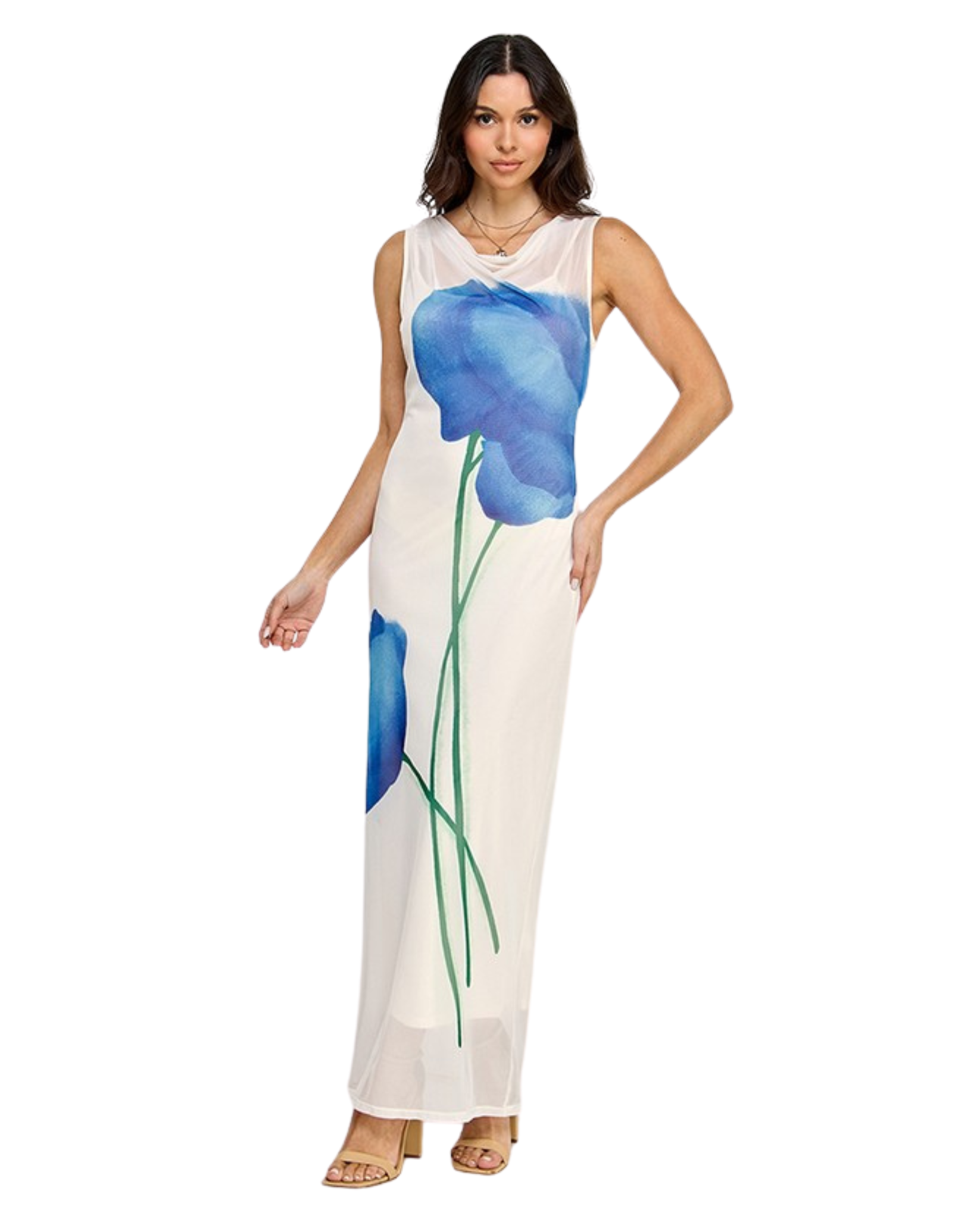 Flower Abstracted Printed Dress