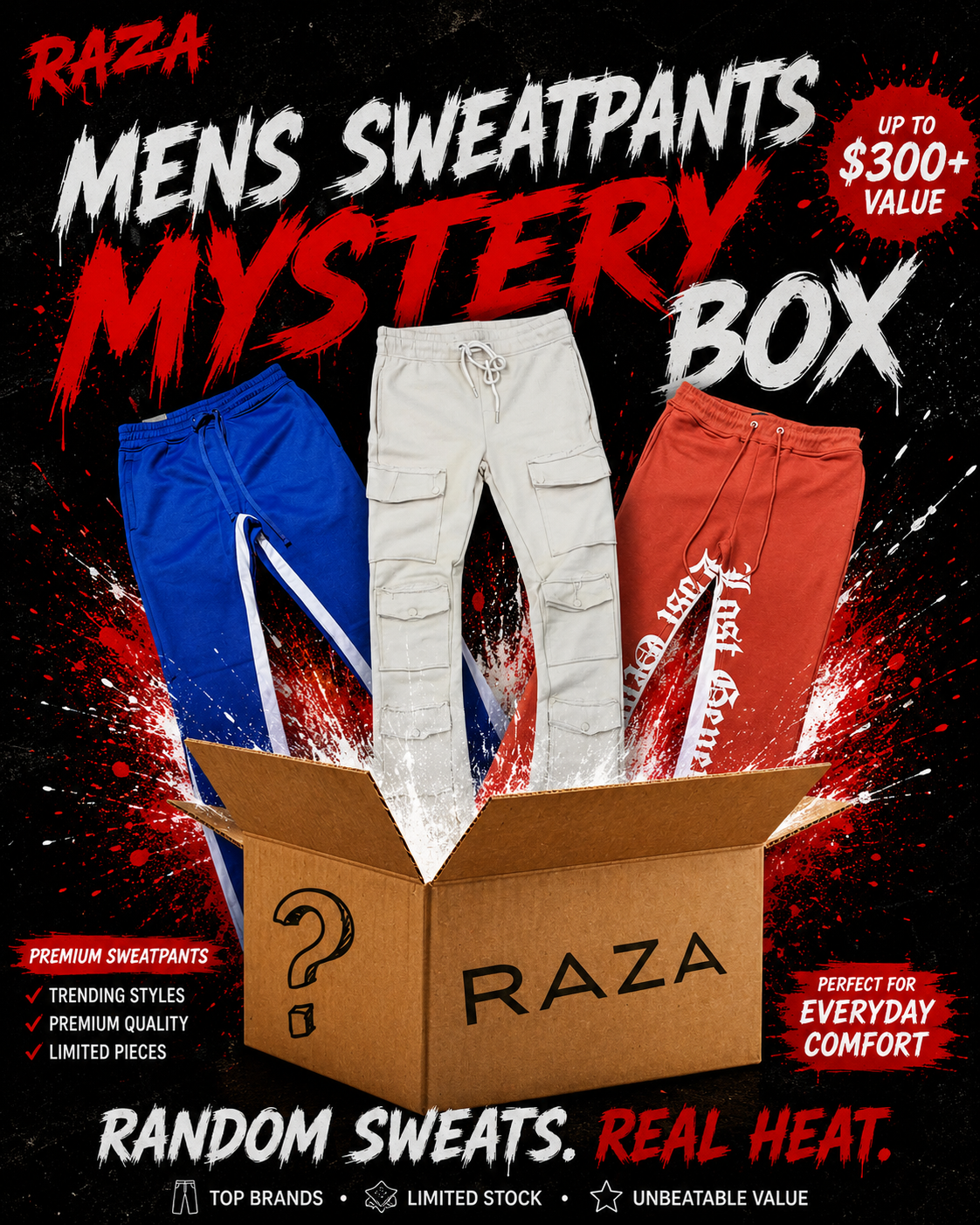 Mystery Box - 3 Random Men's Sweatpants