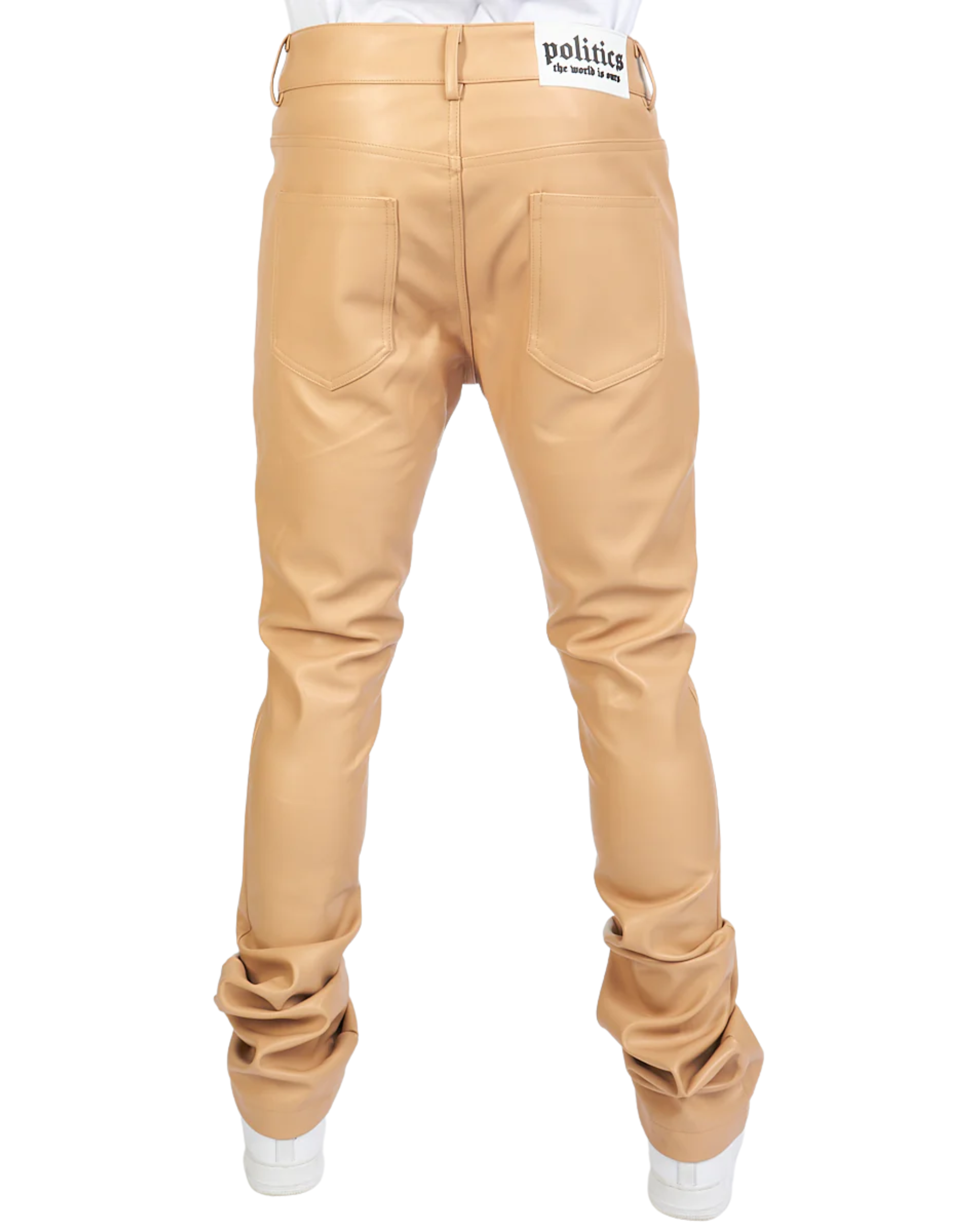 Barlow 552 Leather Flare Stacked Jeans