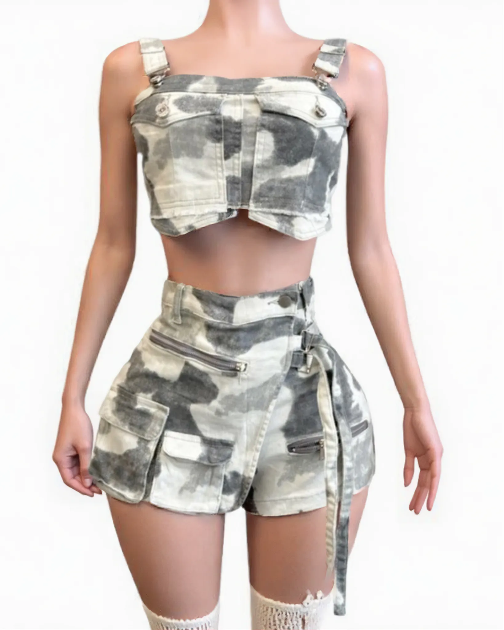 Camo Printed Skirt Dress