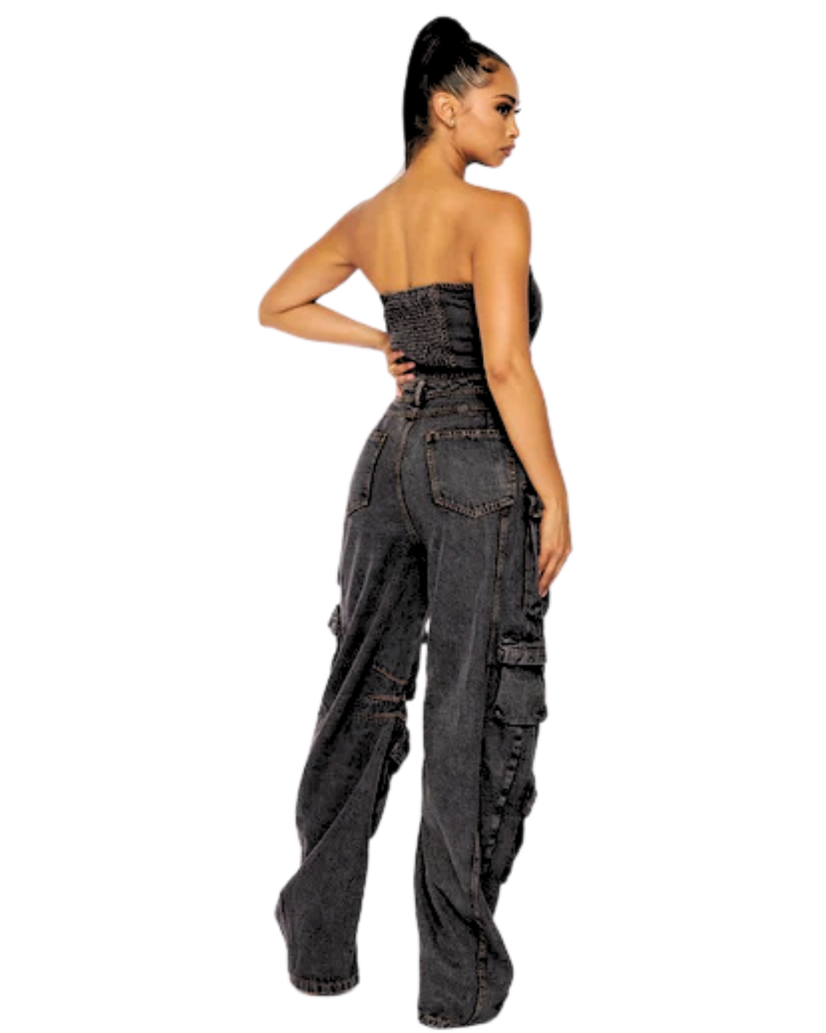 Regida Denim Cargo Jumpsuit