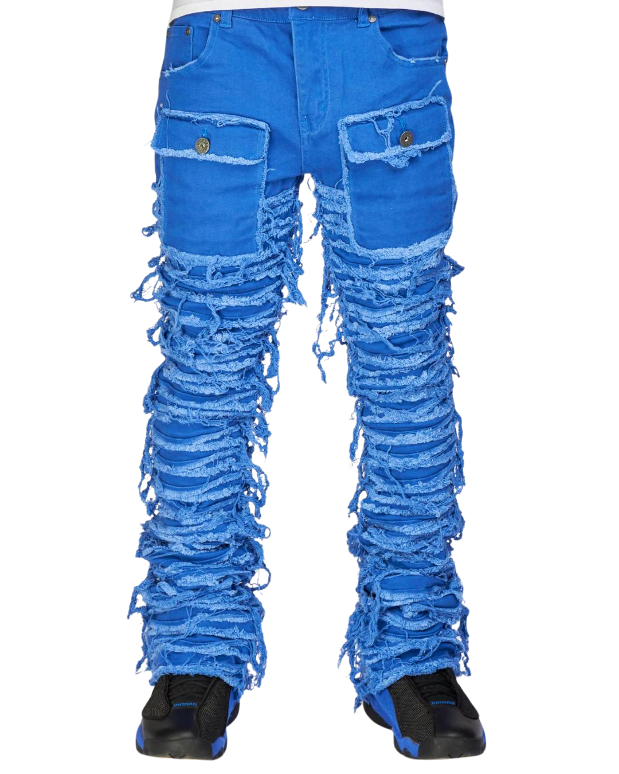 Nirvana Rip & Frayed Stacked Jeans