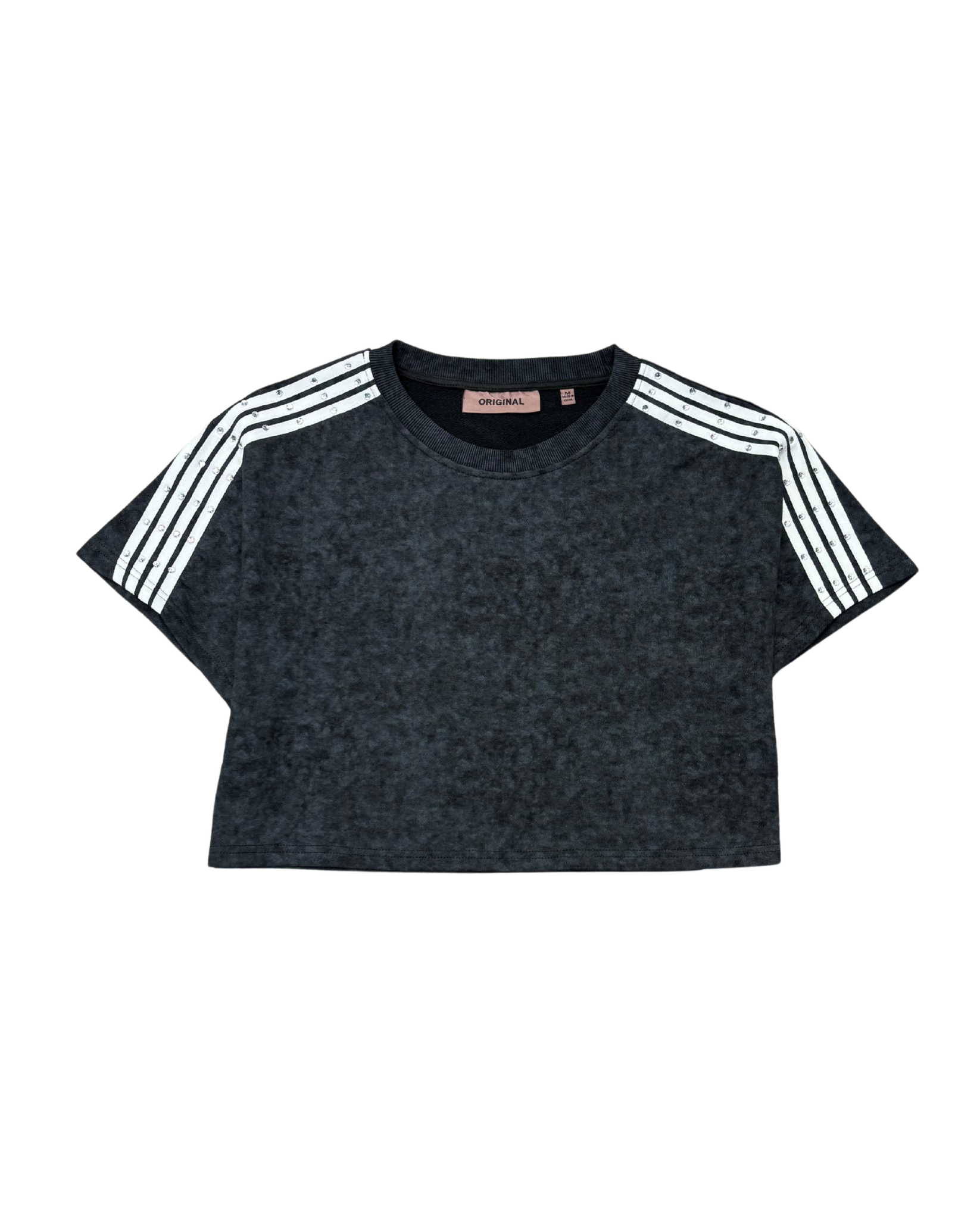 Womens Rhinestone Stripe Shirt